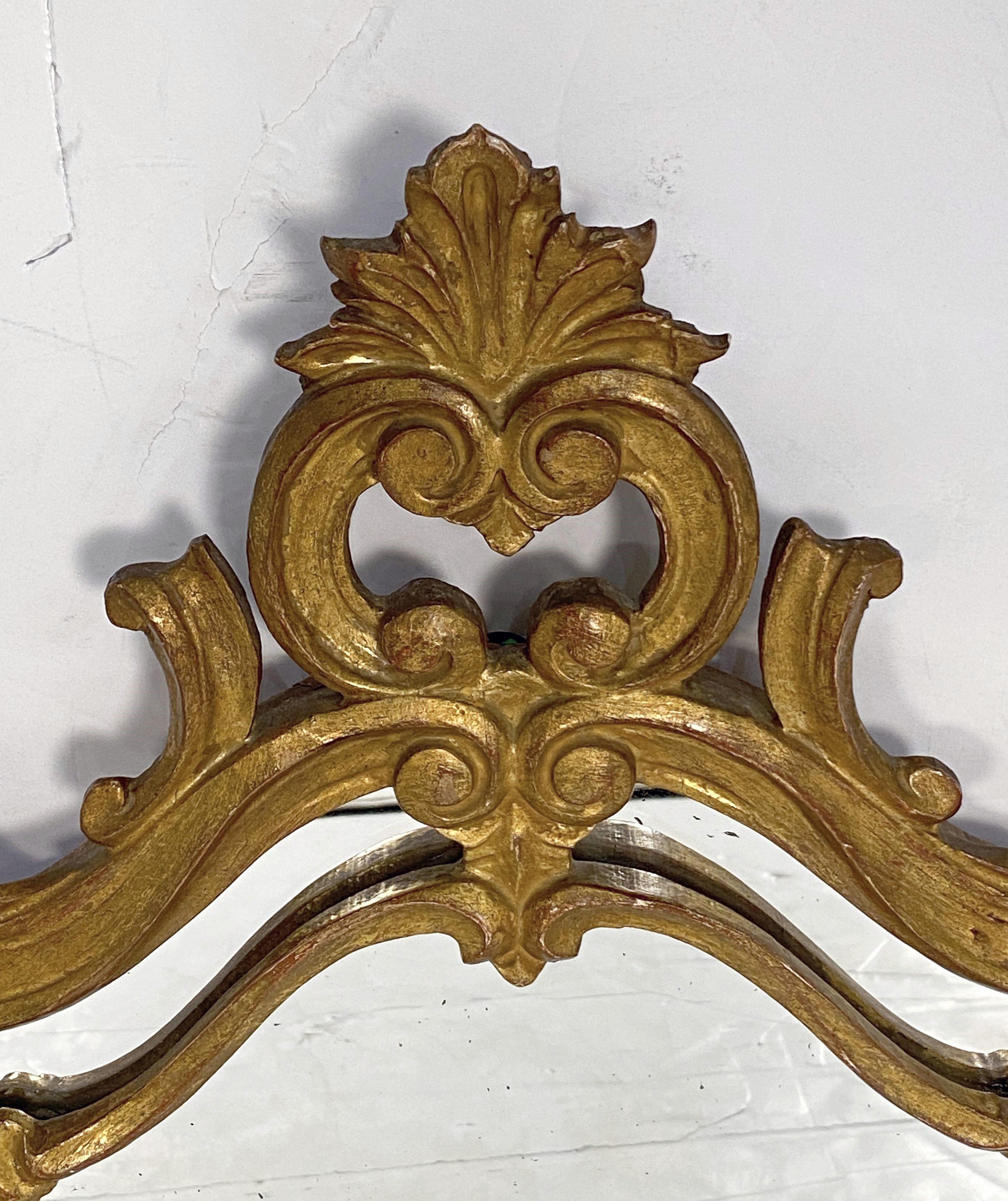 English Pierced Gilt Wall Mirror in the Rococo Style (H 30 3/4 x W 18 1/2) For Sale 1