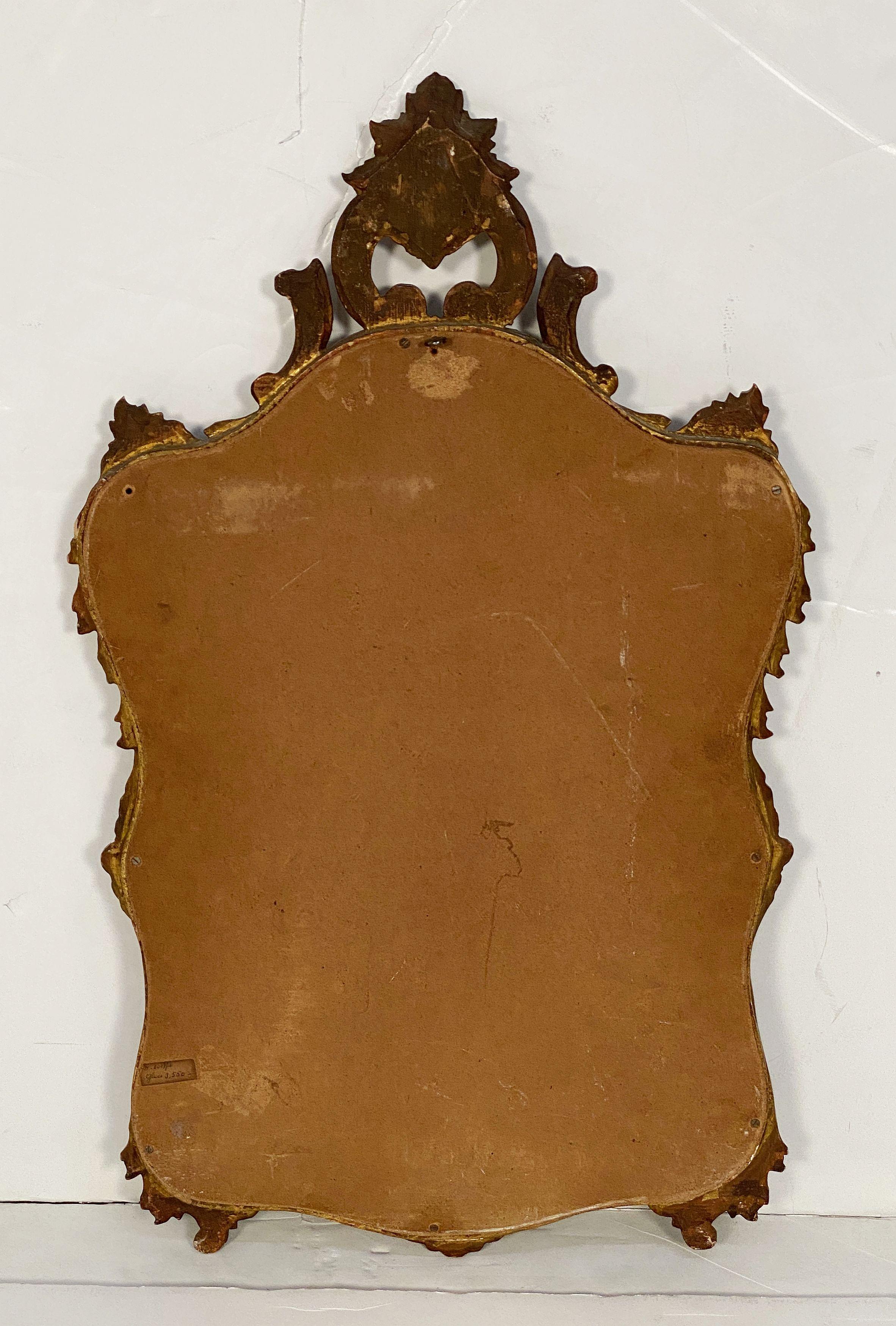 English Pierced Gilt Wall Mirror in the Rococo Style (H 30 3/4 x W 18 1/2) For Sale 11
