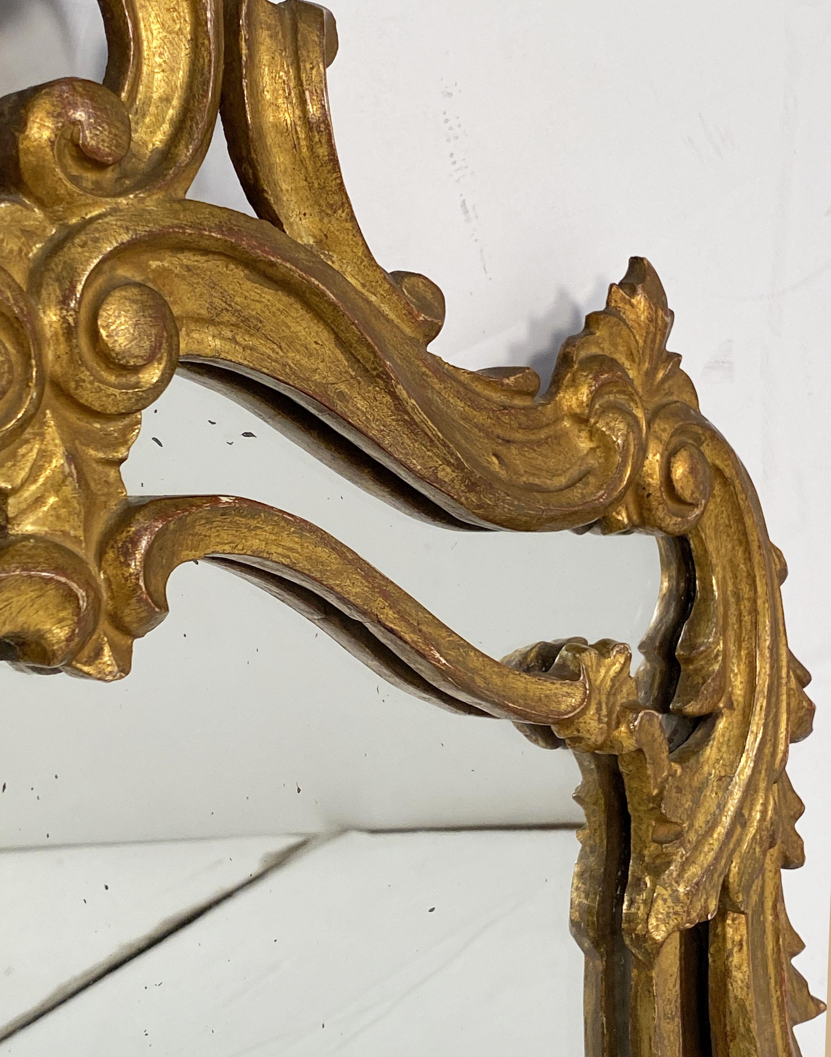 English Pierced Gilt Wall Mirror in the Rococo Style (H 30 3/4 x W 18 1/2) For Sale 8