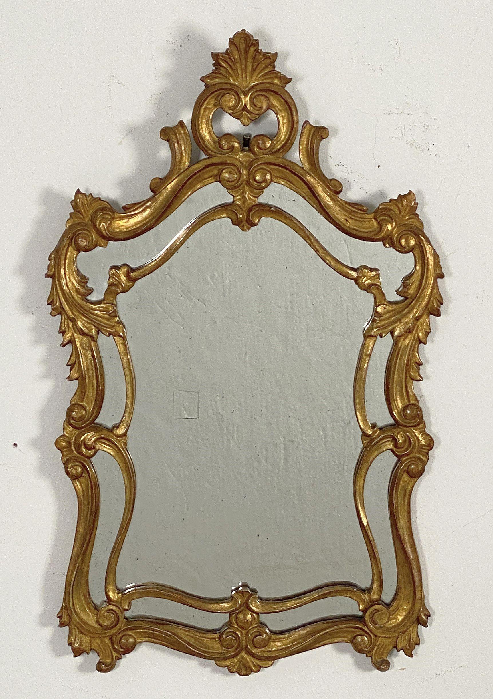 English Pierced Gilt Wall Mirror in the Rococo Style (H 30 3/4 x W 18 1/2) For Sale 10