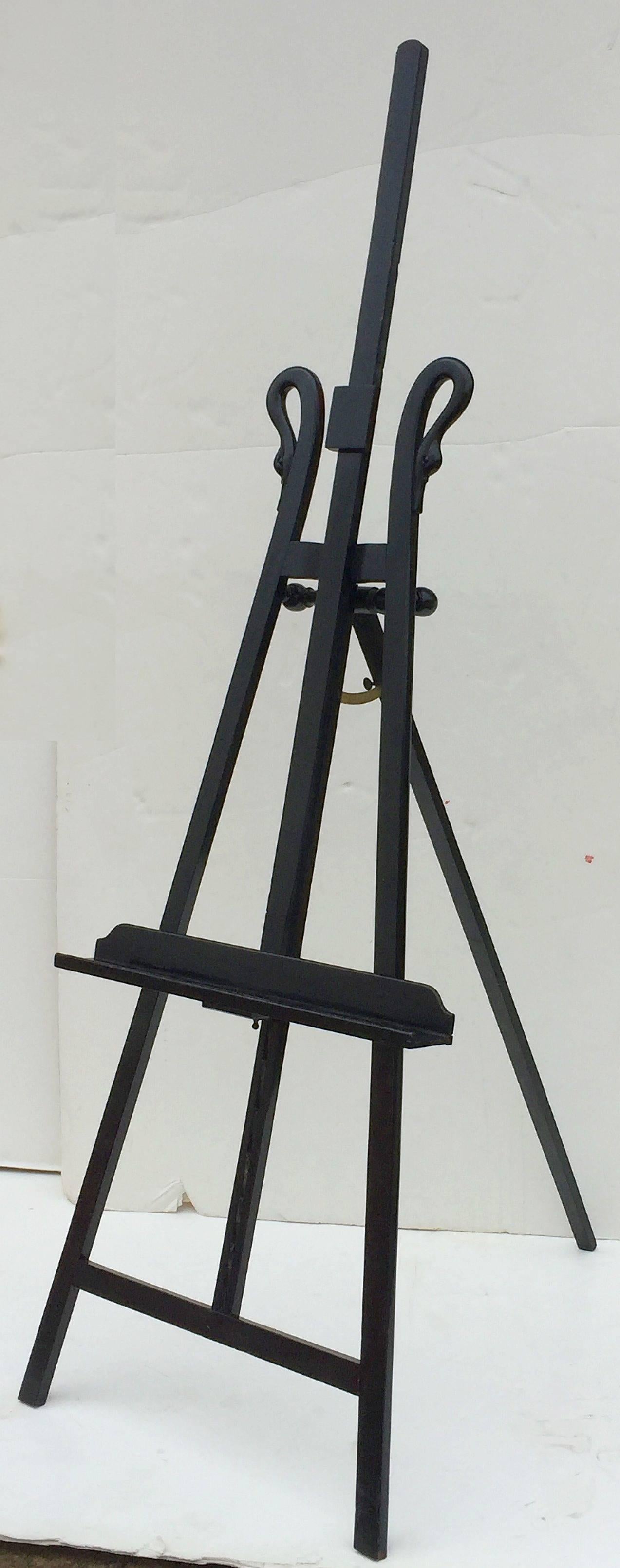 Large French Black Swan Display Easel At 1stdibs