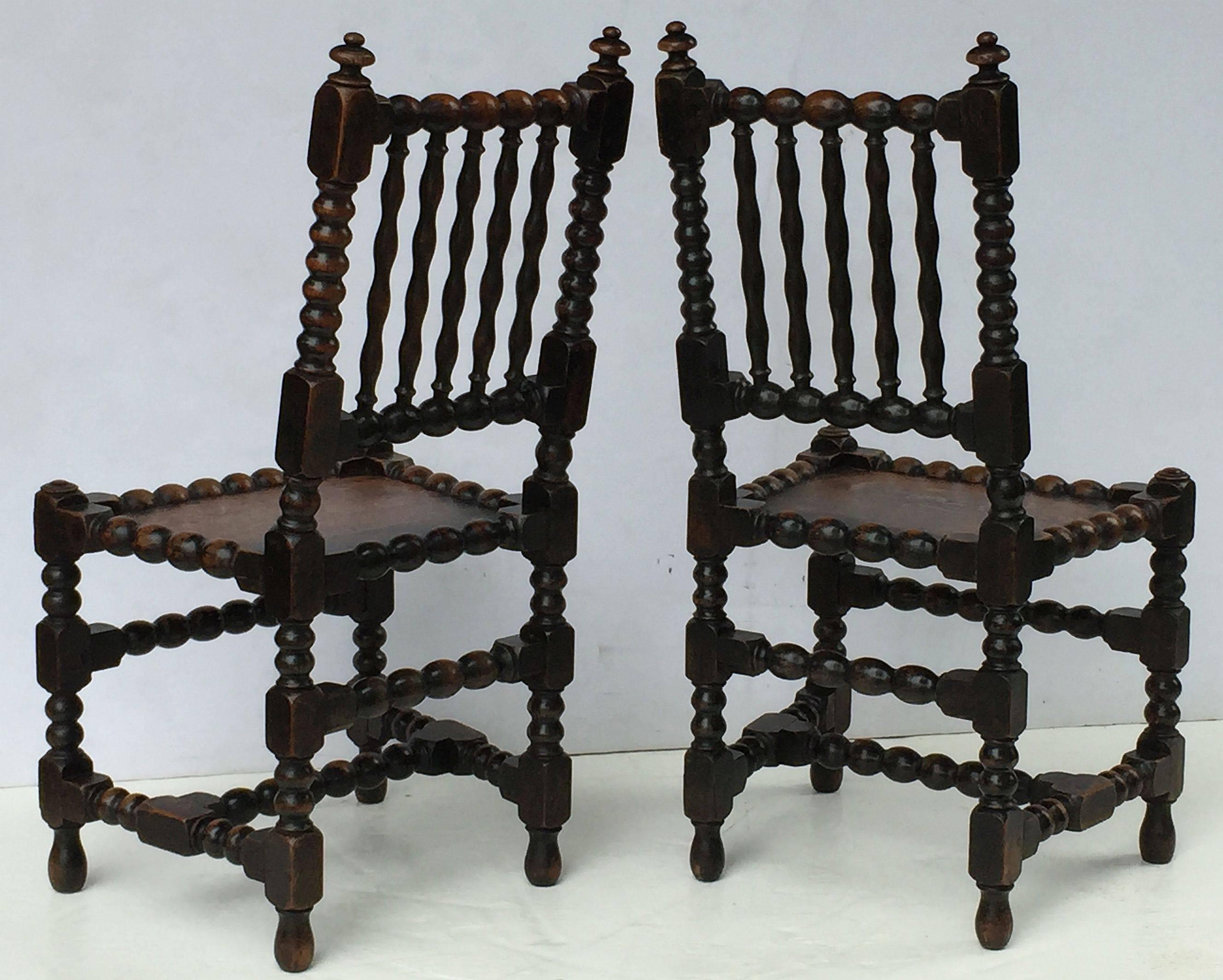 Turned English Bobbin Chairs from the Georgian Era