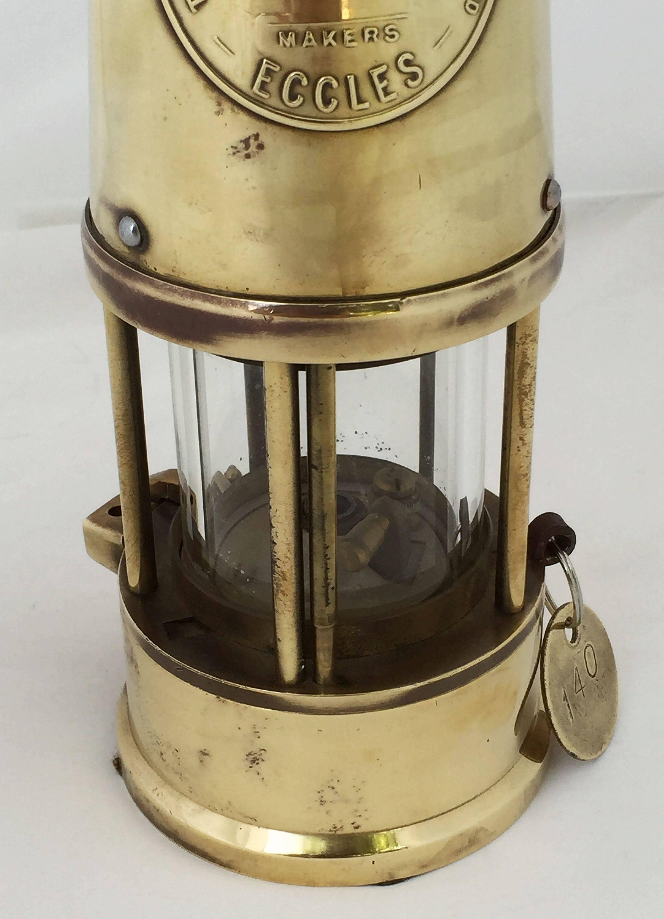 English Miner's Lamp in Brass 3