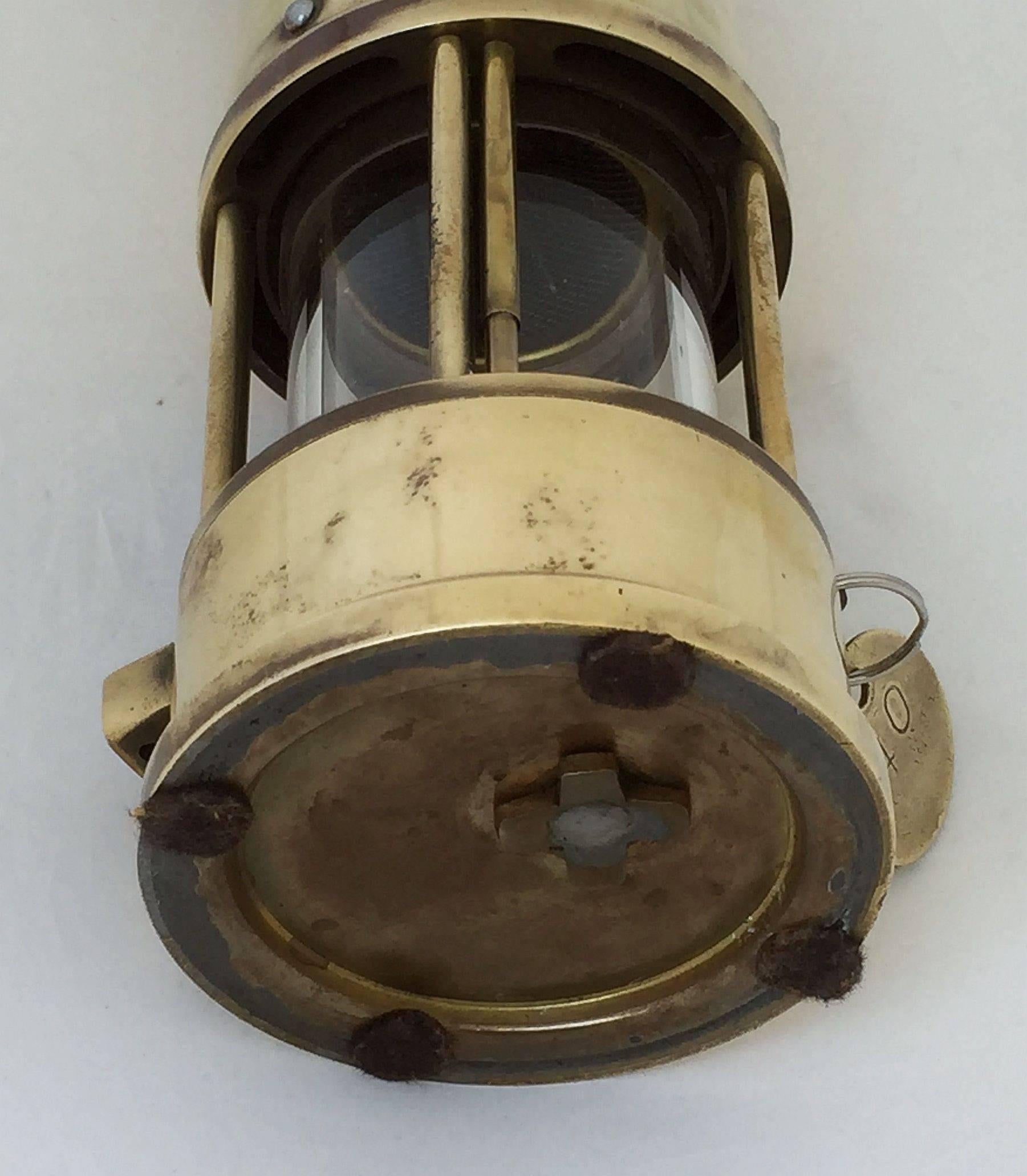 English Miner's Lamp in Brass 6