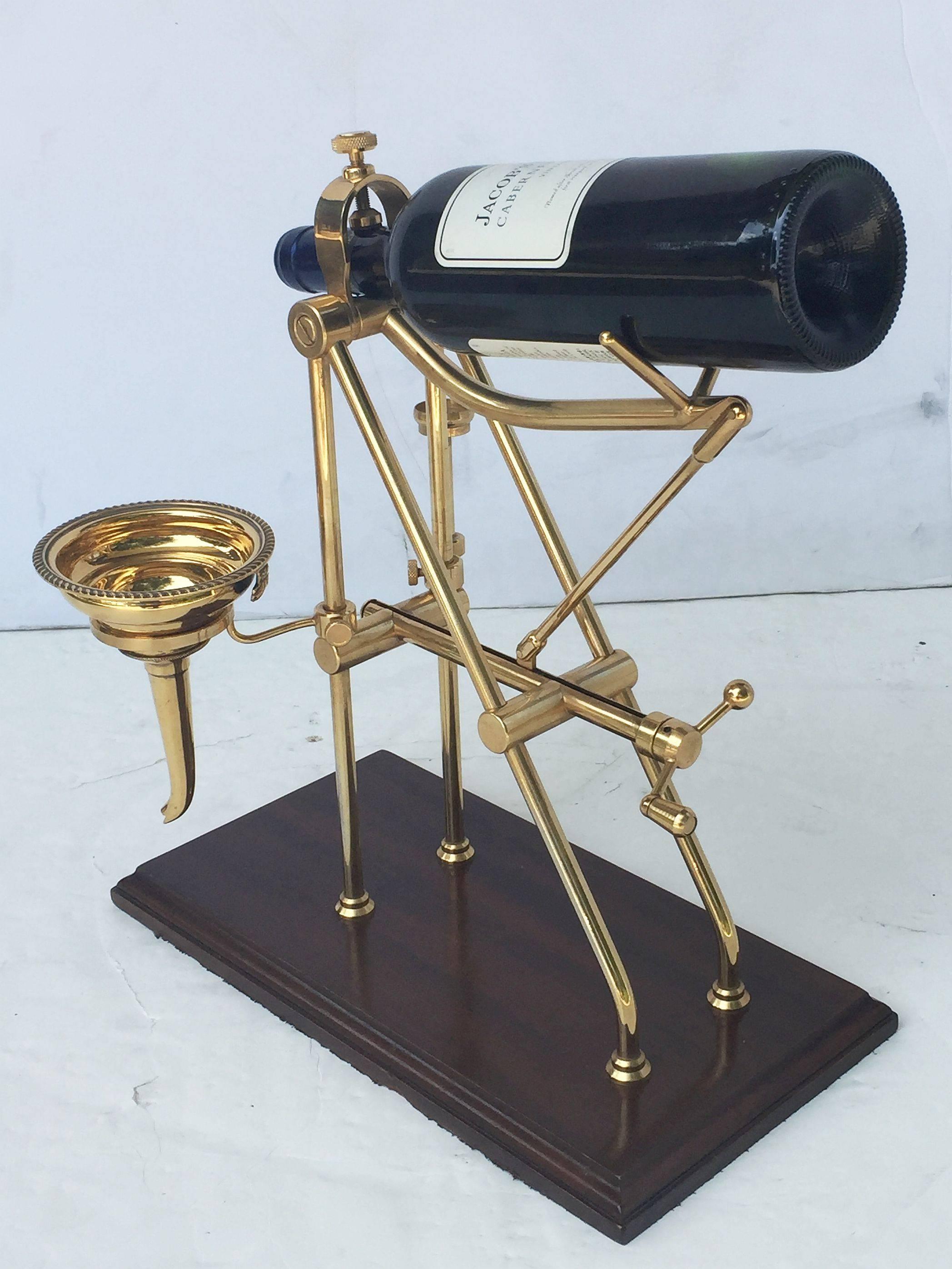 Brass English Vintage Port Wine Decanting Cradle