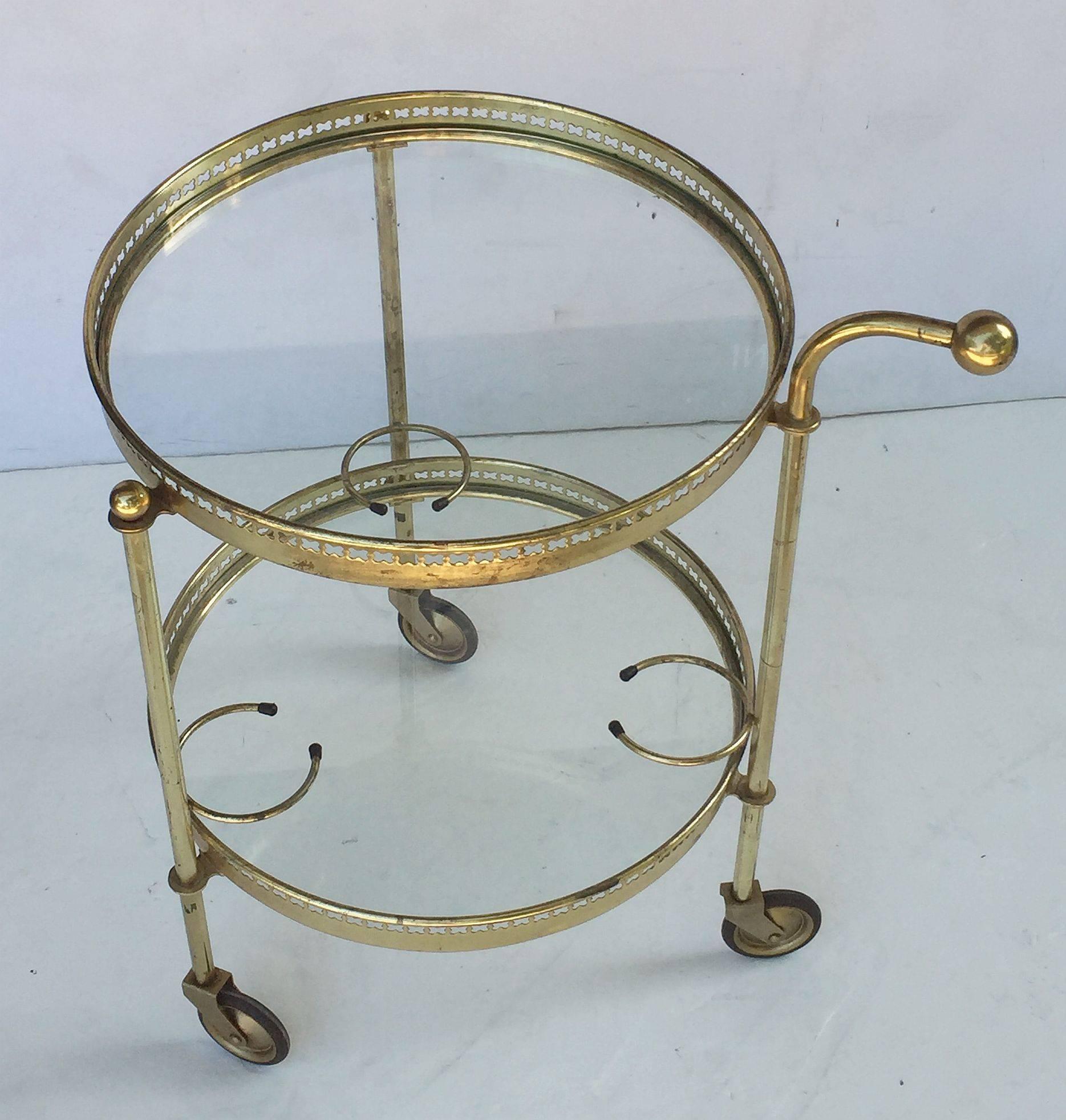 brass drink cart