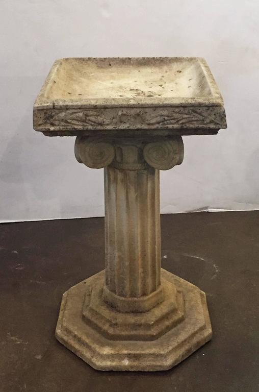 English Garden Stone Bird Bath in the Classical Style at 1stDibs