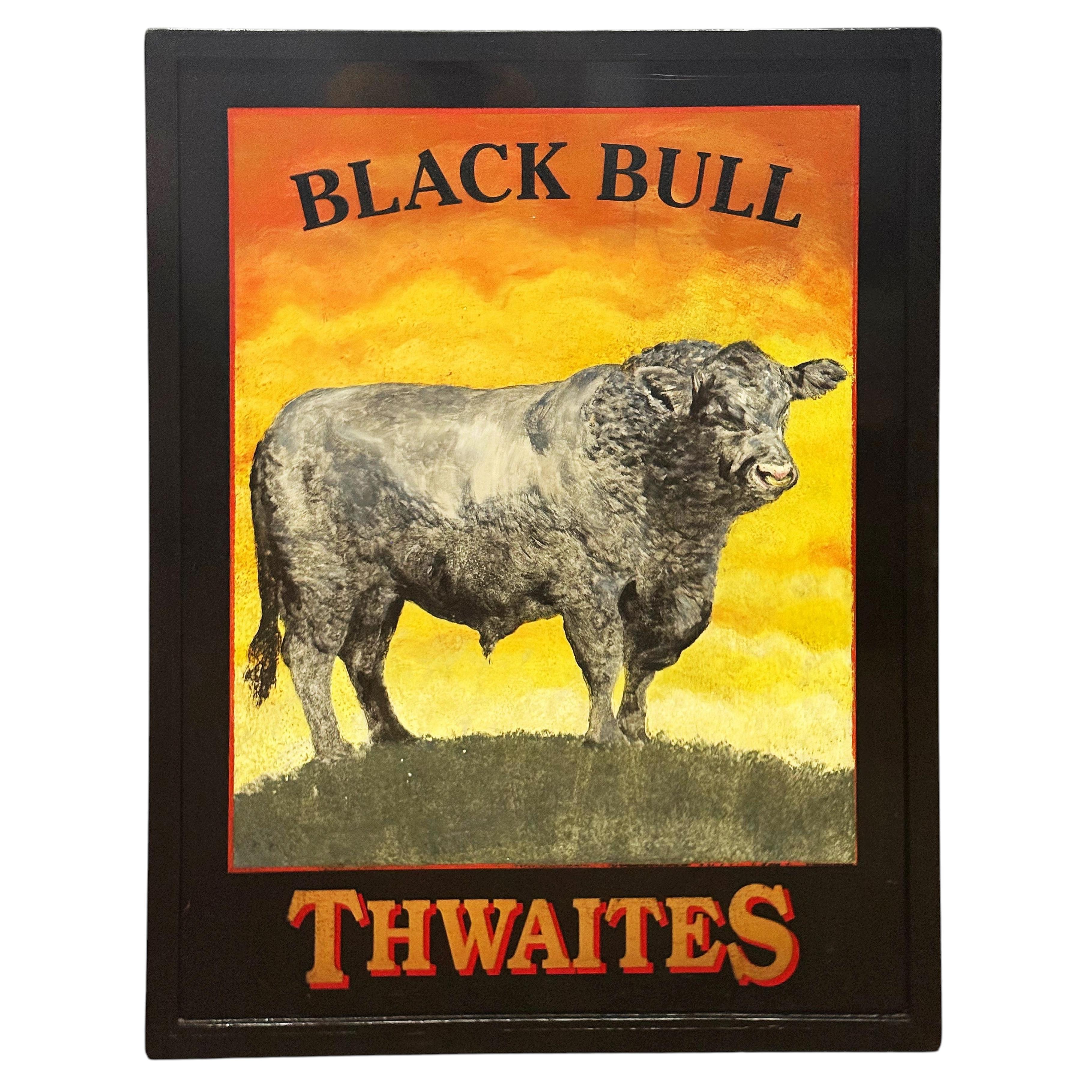 Englisches Pub-Schild, „Black Bull“
