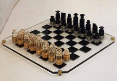Mid-Century French Lucite Chess Set