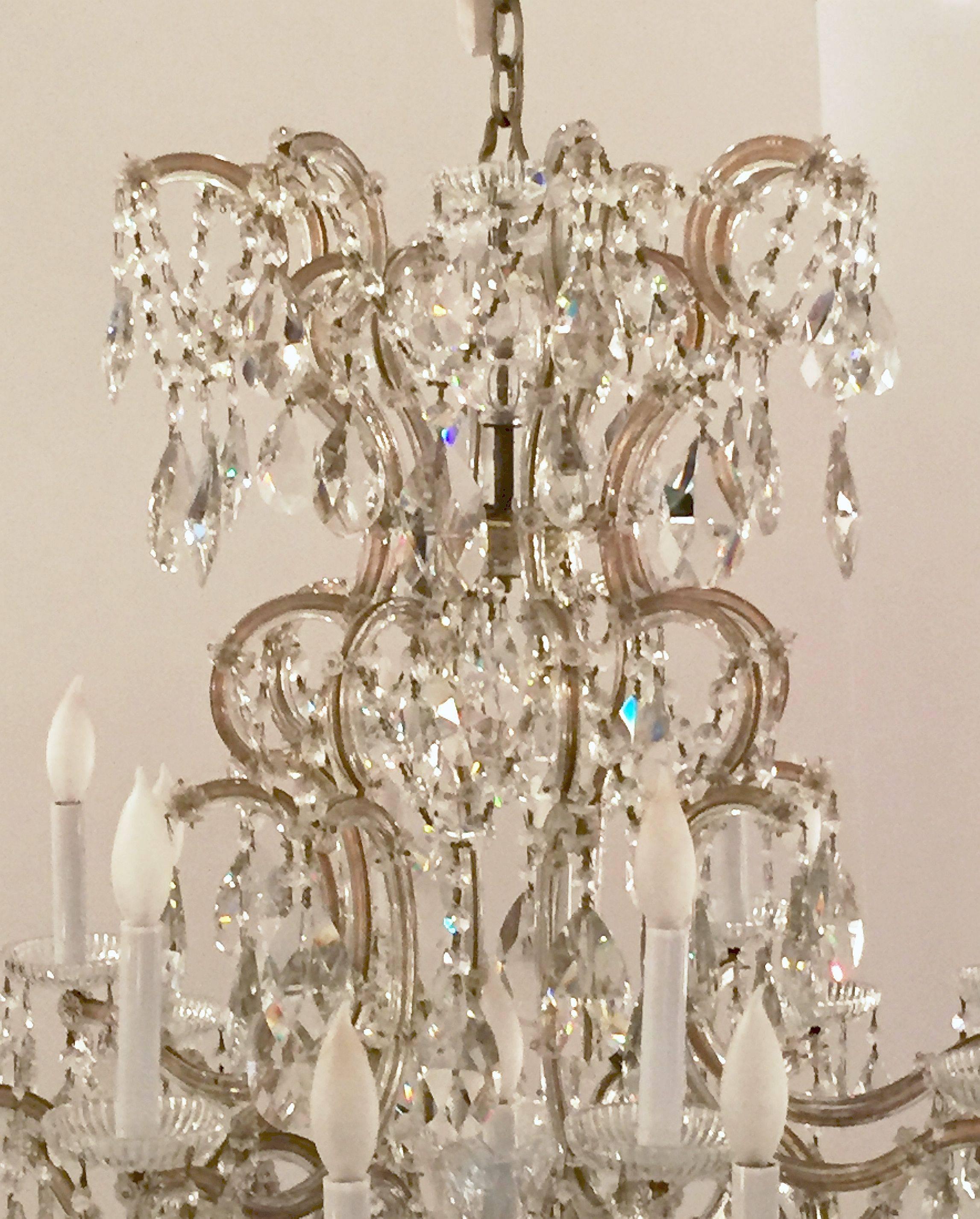 Extra Large Maria Theresa Twenty-four-light Chandelier In Excellent Condition In Austin, TX