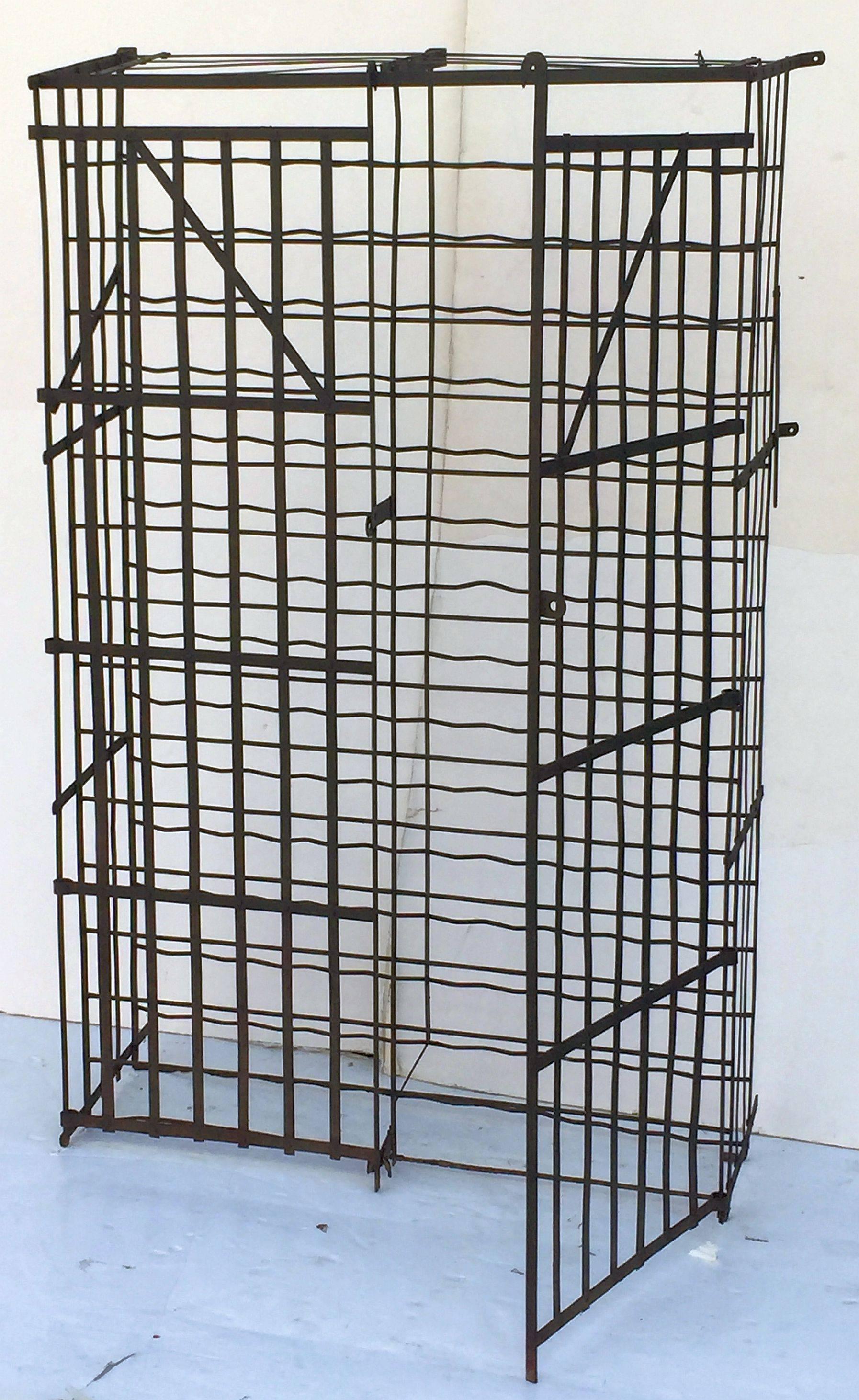 French Steel Wine Crates or Lockers 2