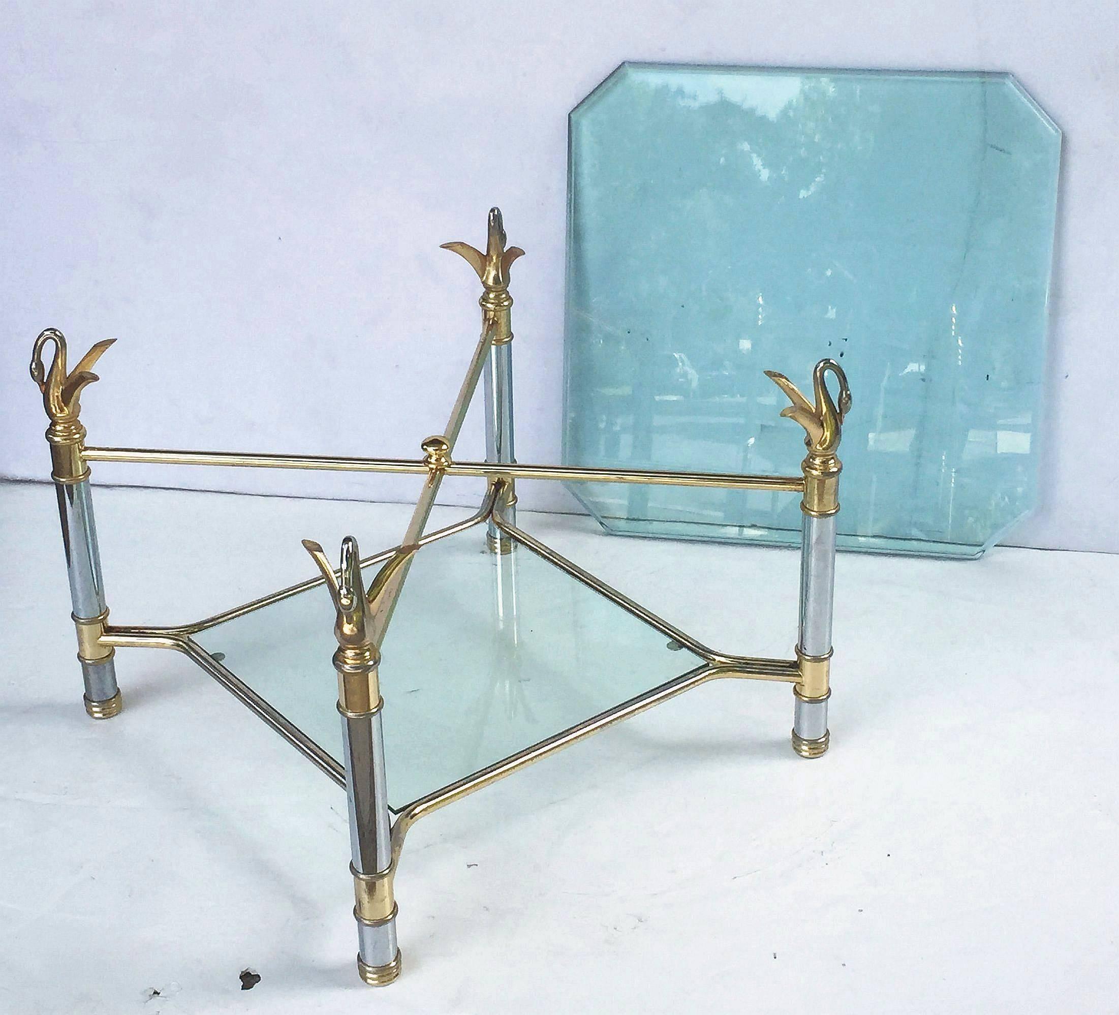 20th Century French Swan's Neck Low Coffee or Cocktail Table For Sale
