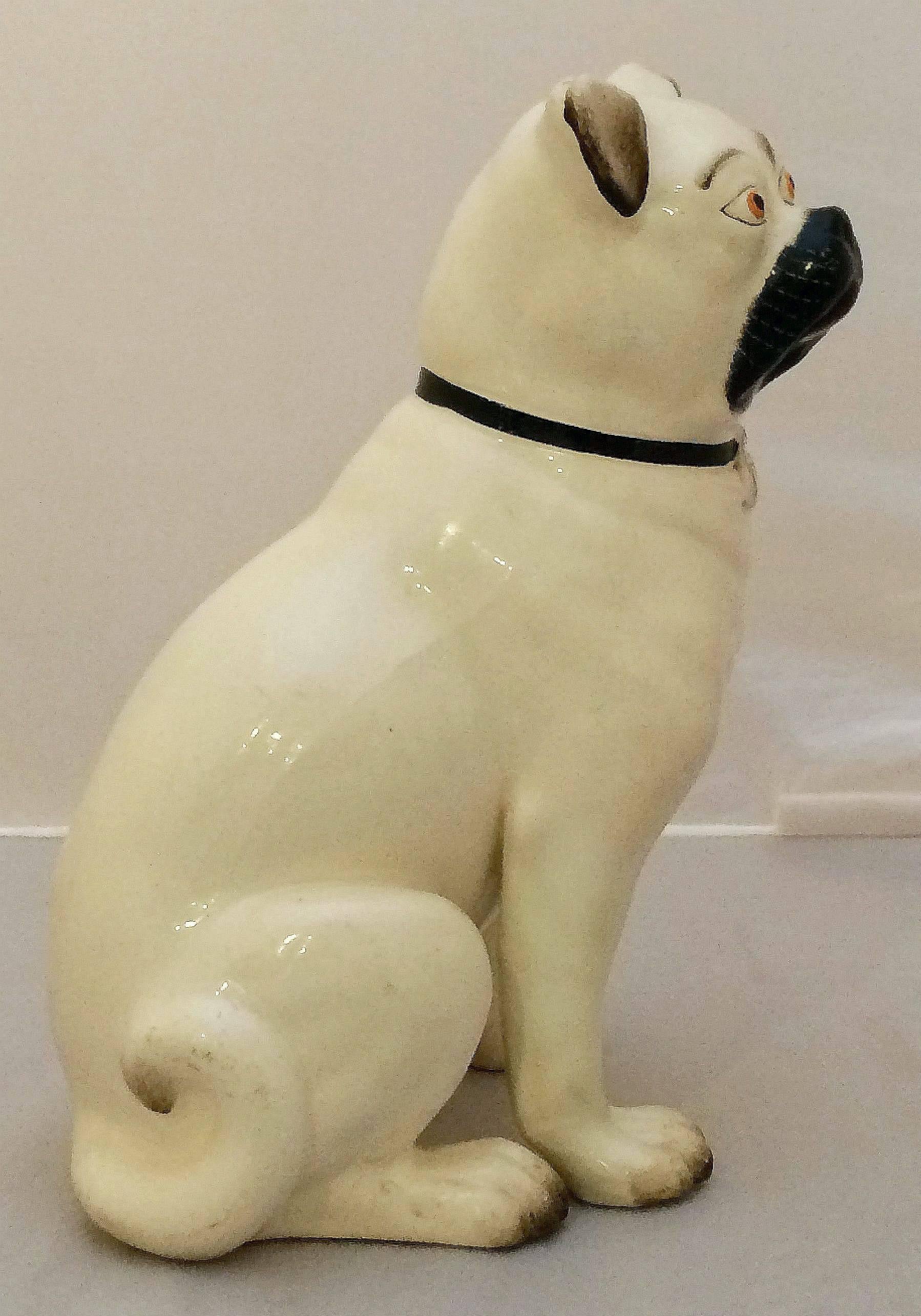 English Staffordshire Pug from 19th Century, England