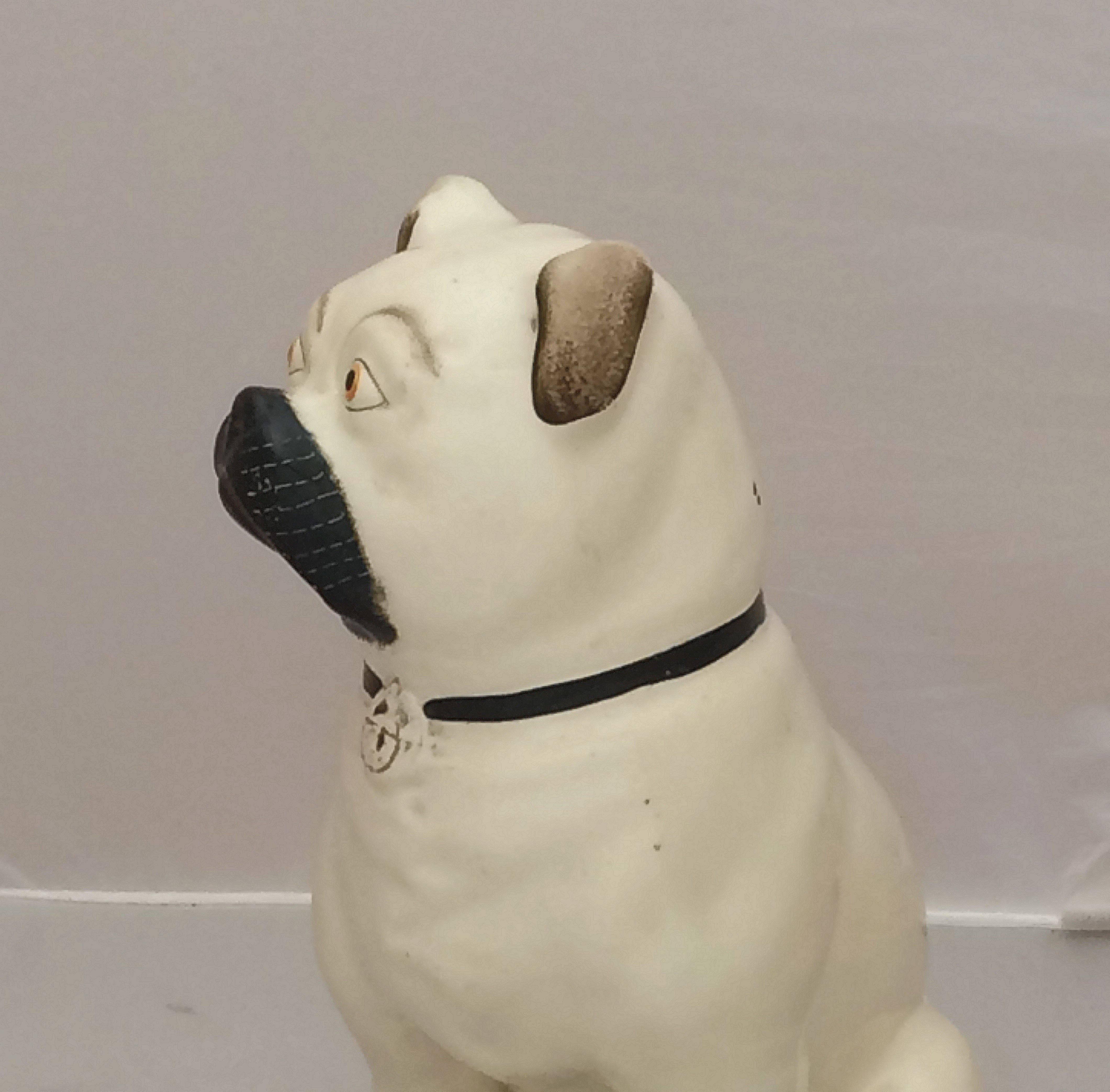 Ceramic Staffordshire Pug from 19th Century, England