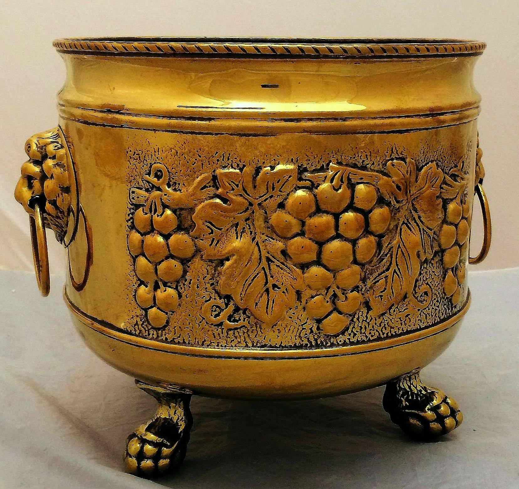French Jardiniere or Planter of Brass with Lion's Head 4