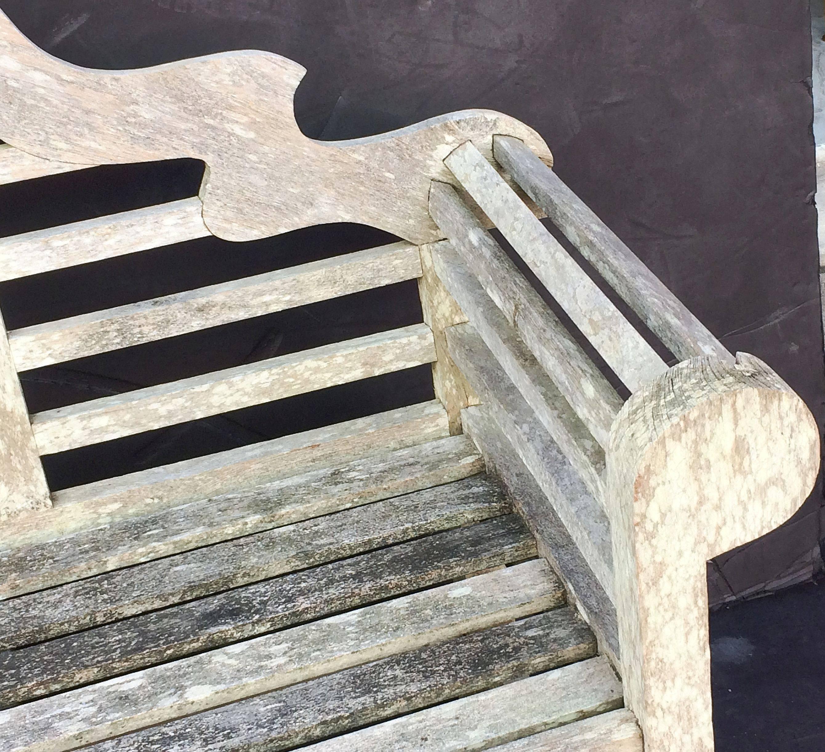 English Lutyens Style Garden Bench Seat of Teak