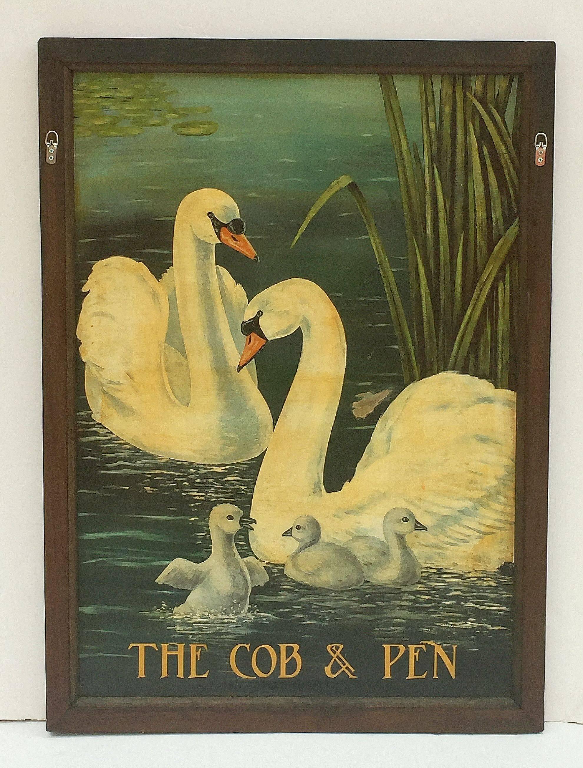 English Pub Sign, 'the Cob & Pen' 2