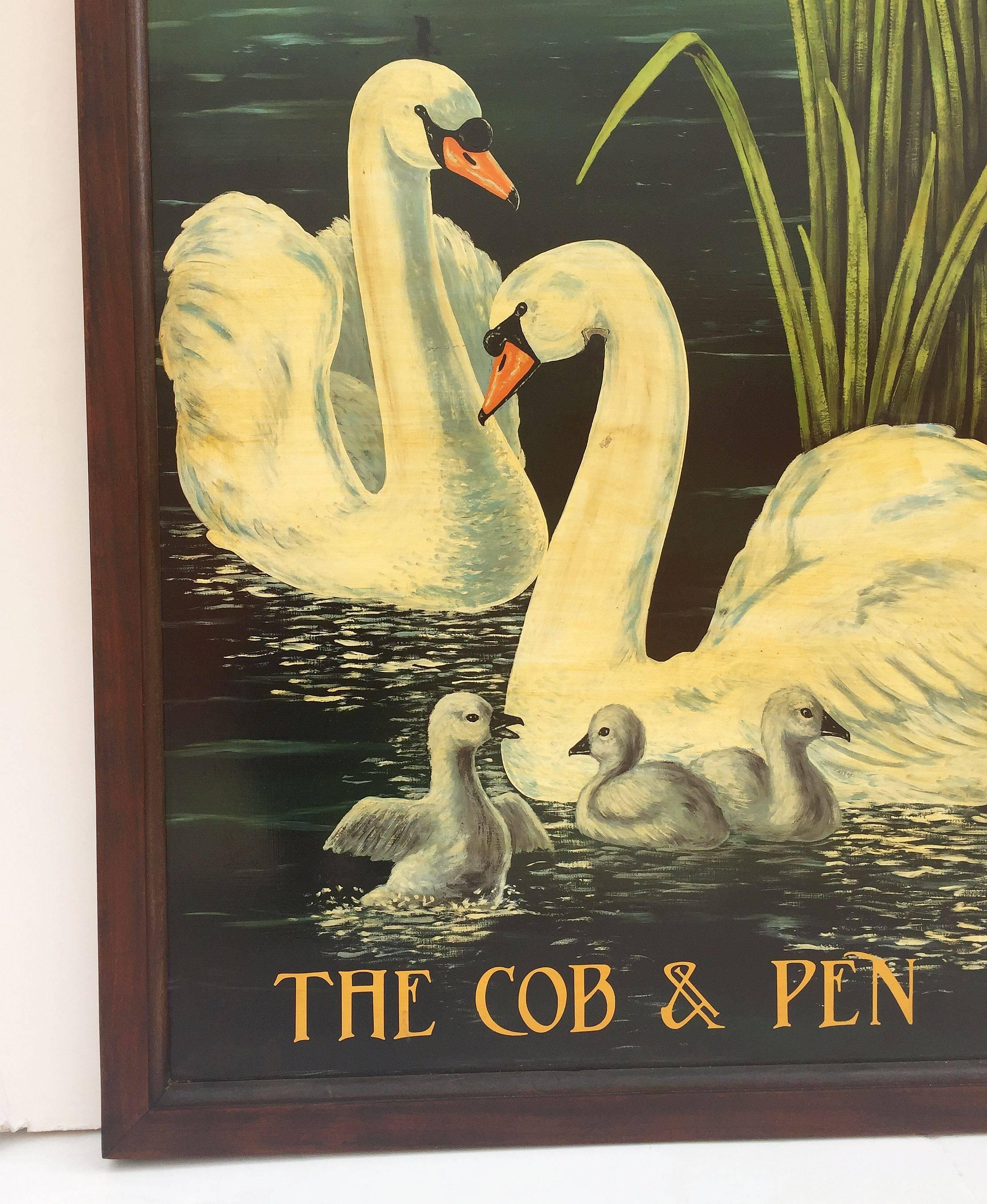 Paint English Pub Sign, 'the Cob & Pen'