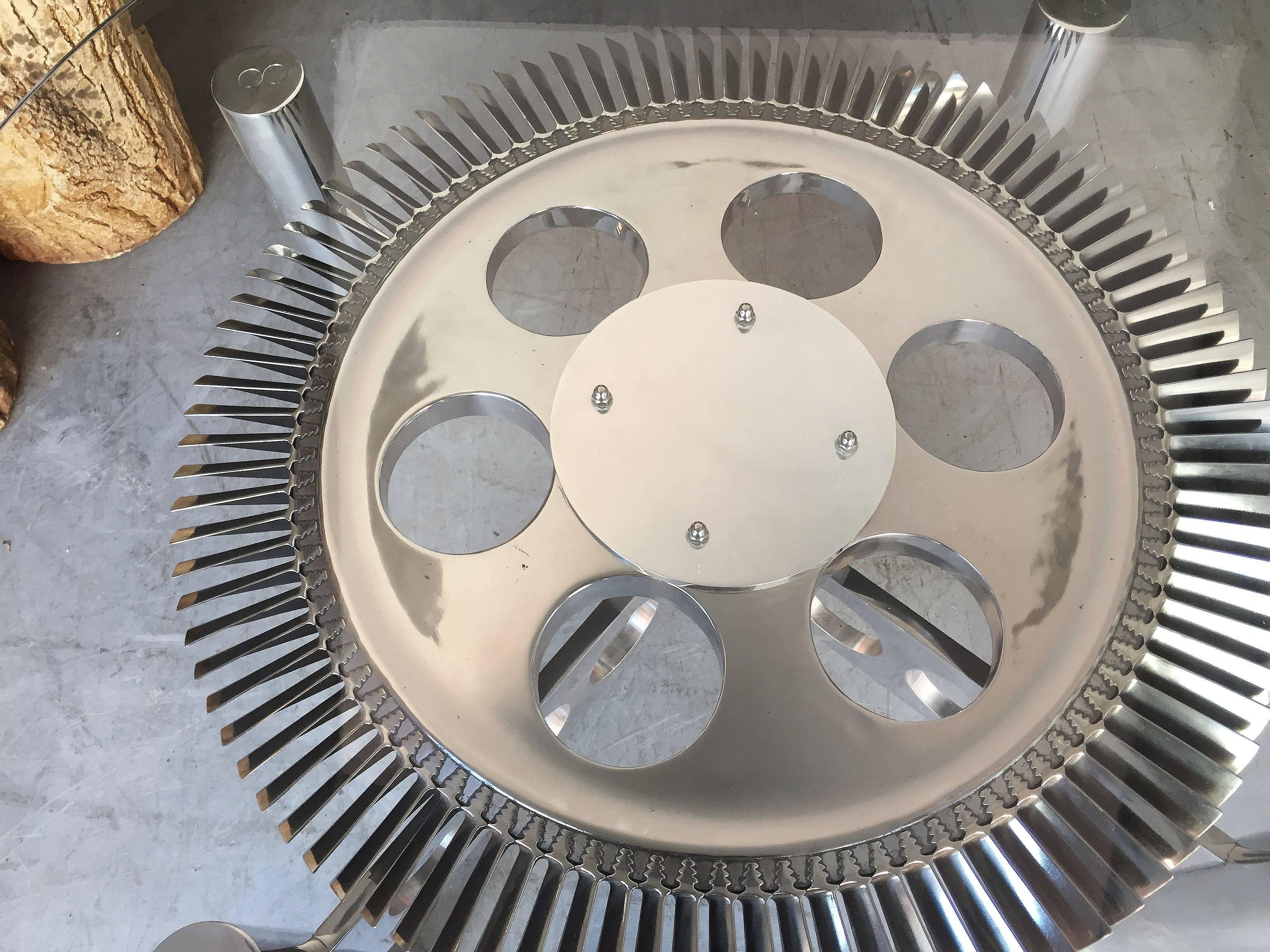 Contemporary Rolls Royce Jet Engine Impeller Low Table from England