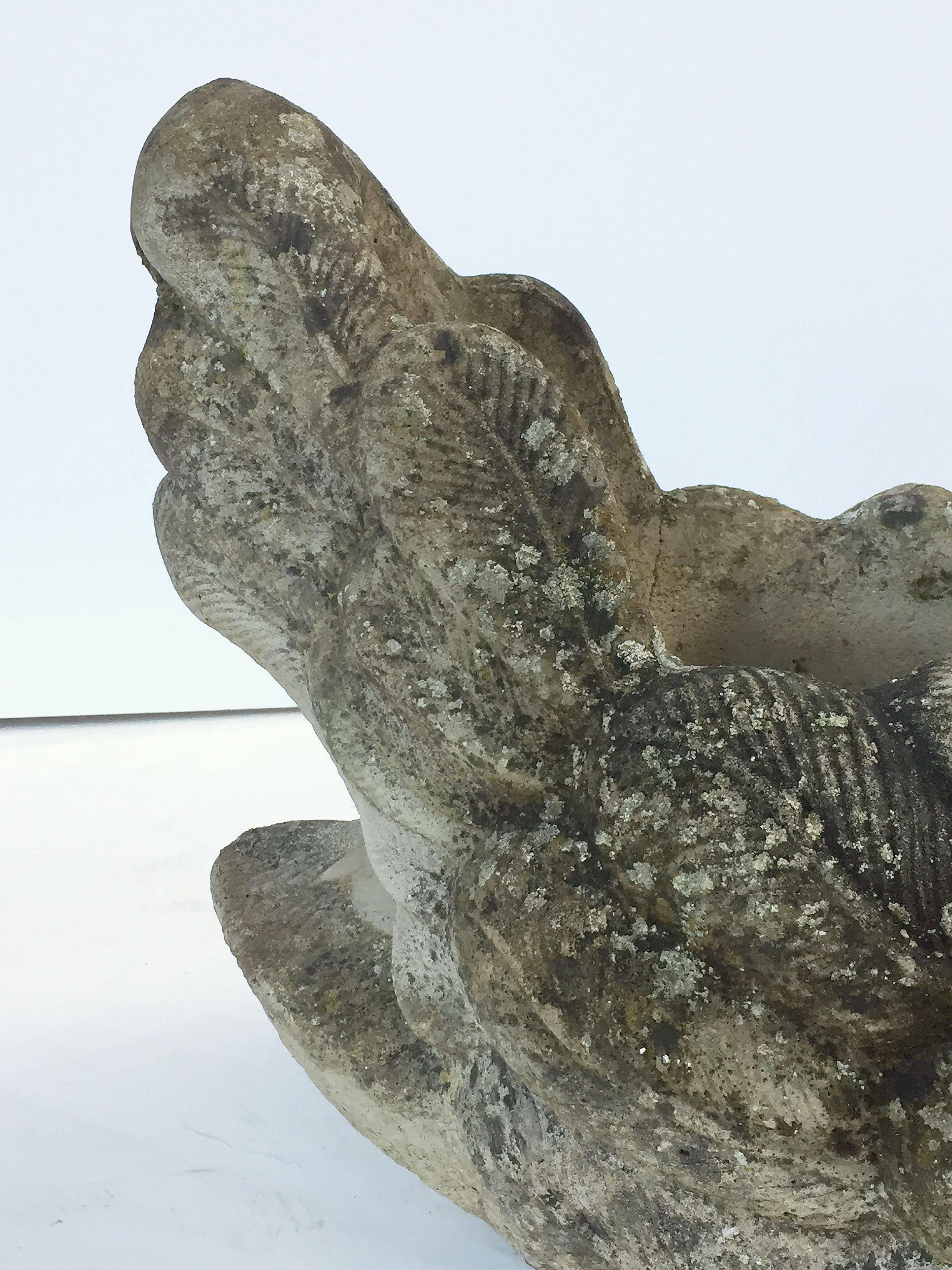 Large English Garden Stone Planter of a Swan 5