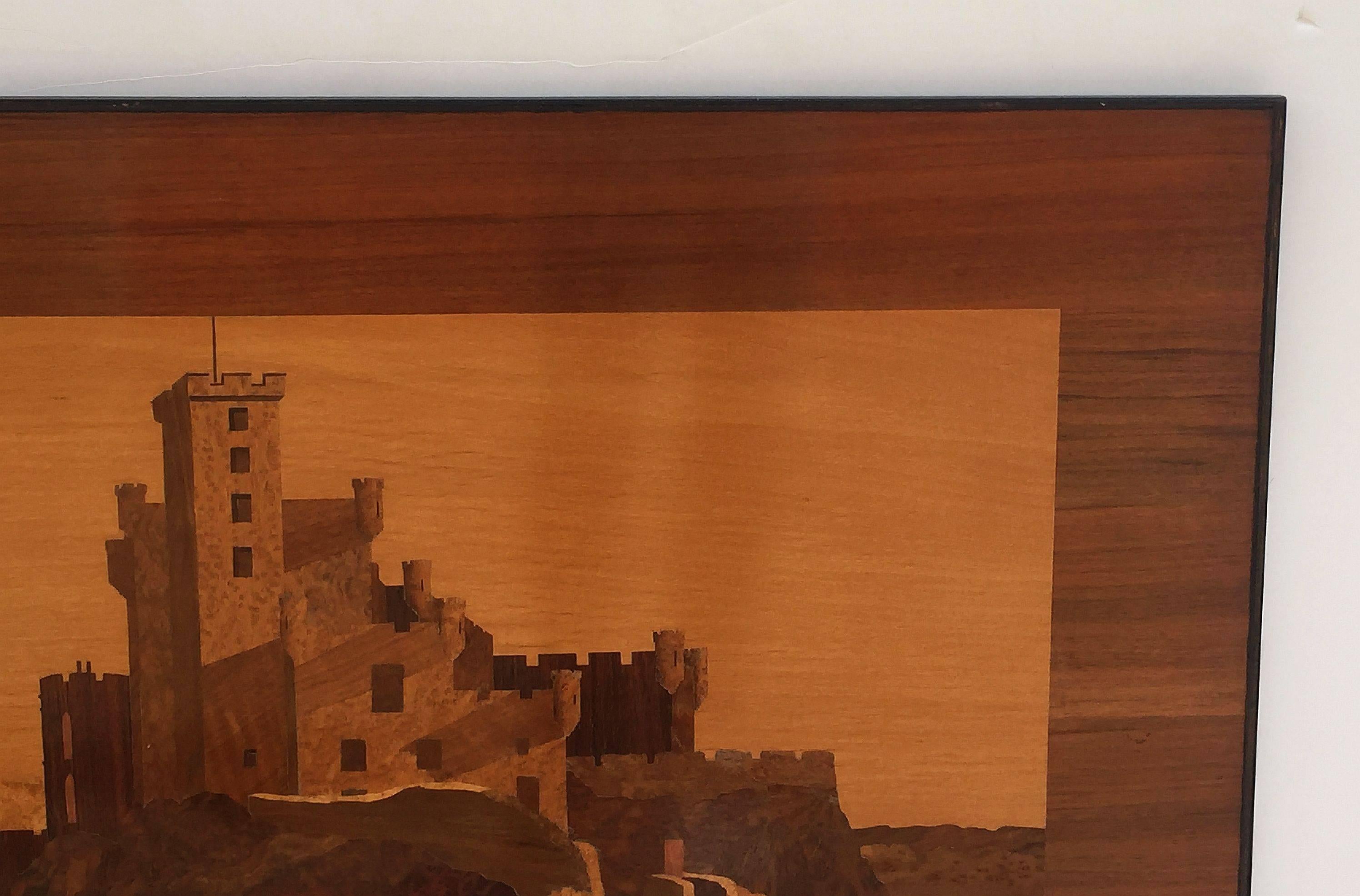 Metal Large Scottish Marquetry Panel of Dunvegan Castle