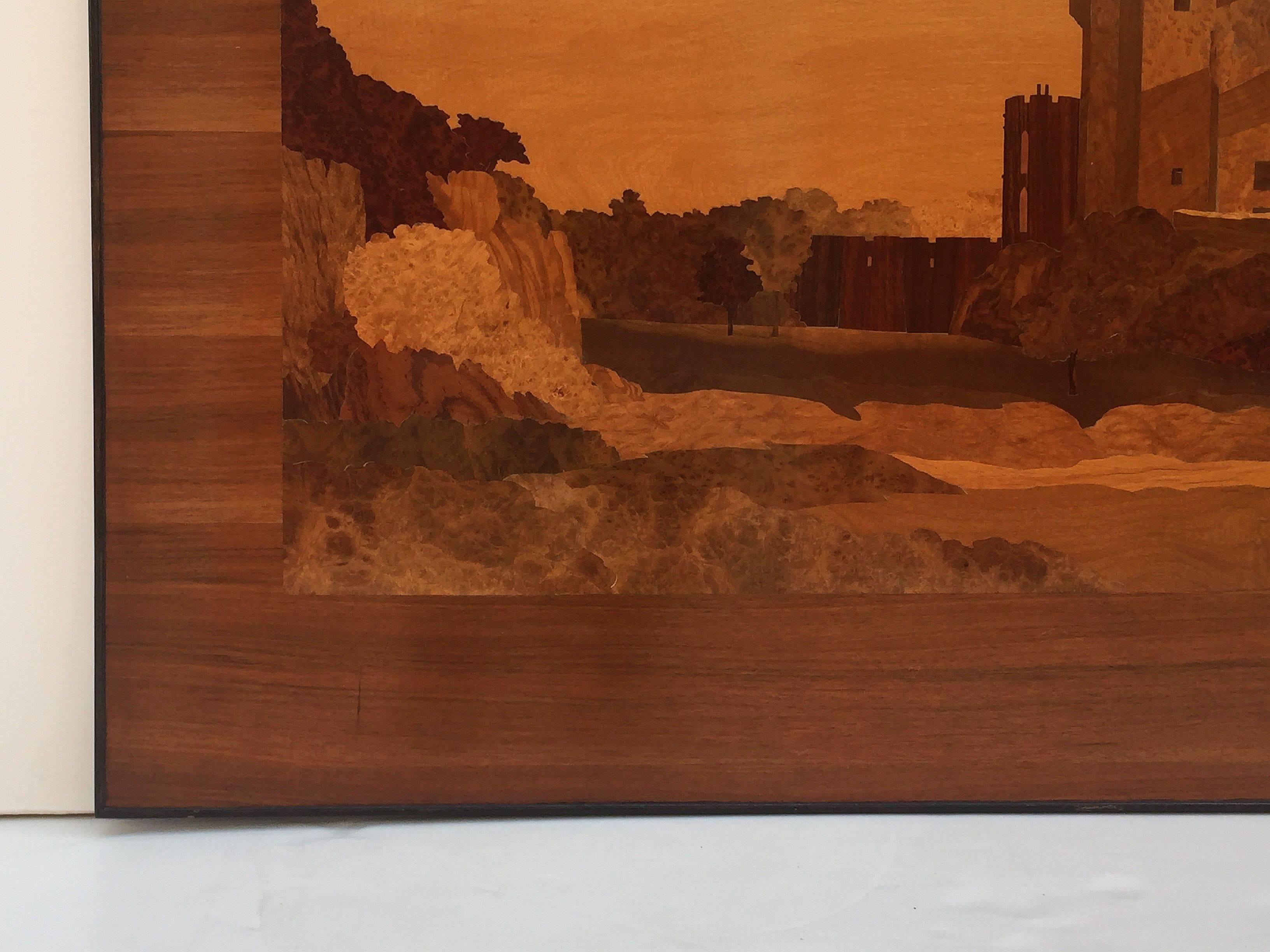 Large Scottish Marquetry Panel of Dunvegan Castle 1