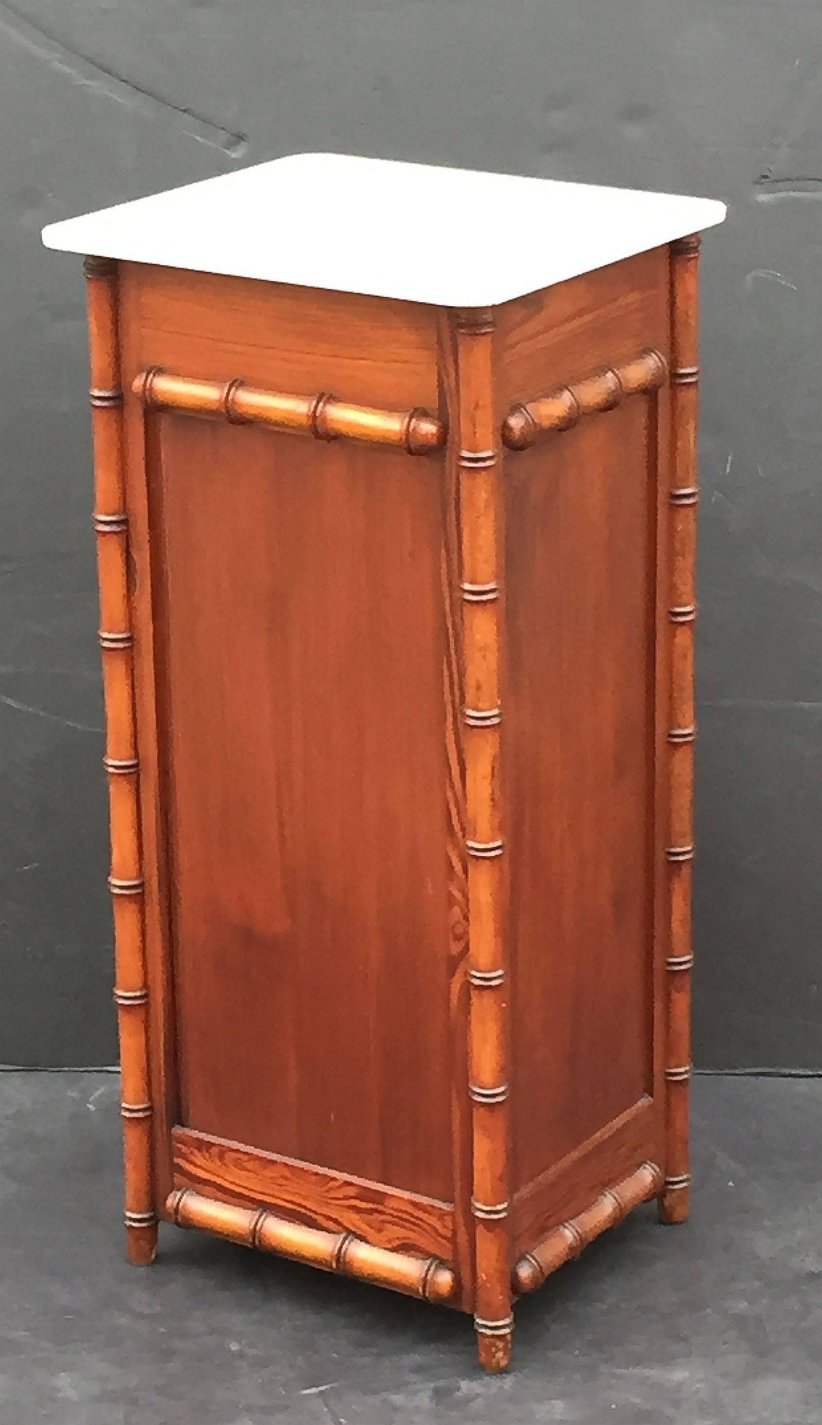 19th Century Faux Bamboo Nightstand