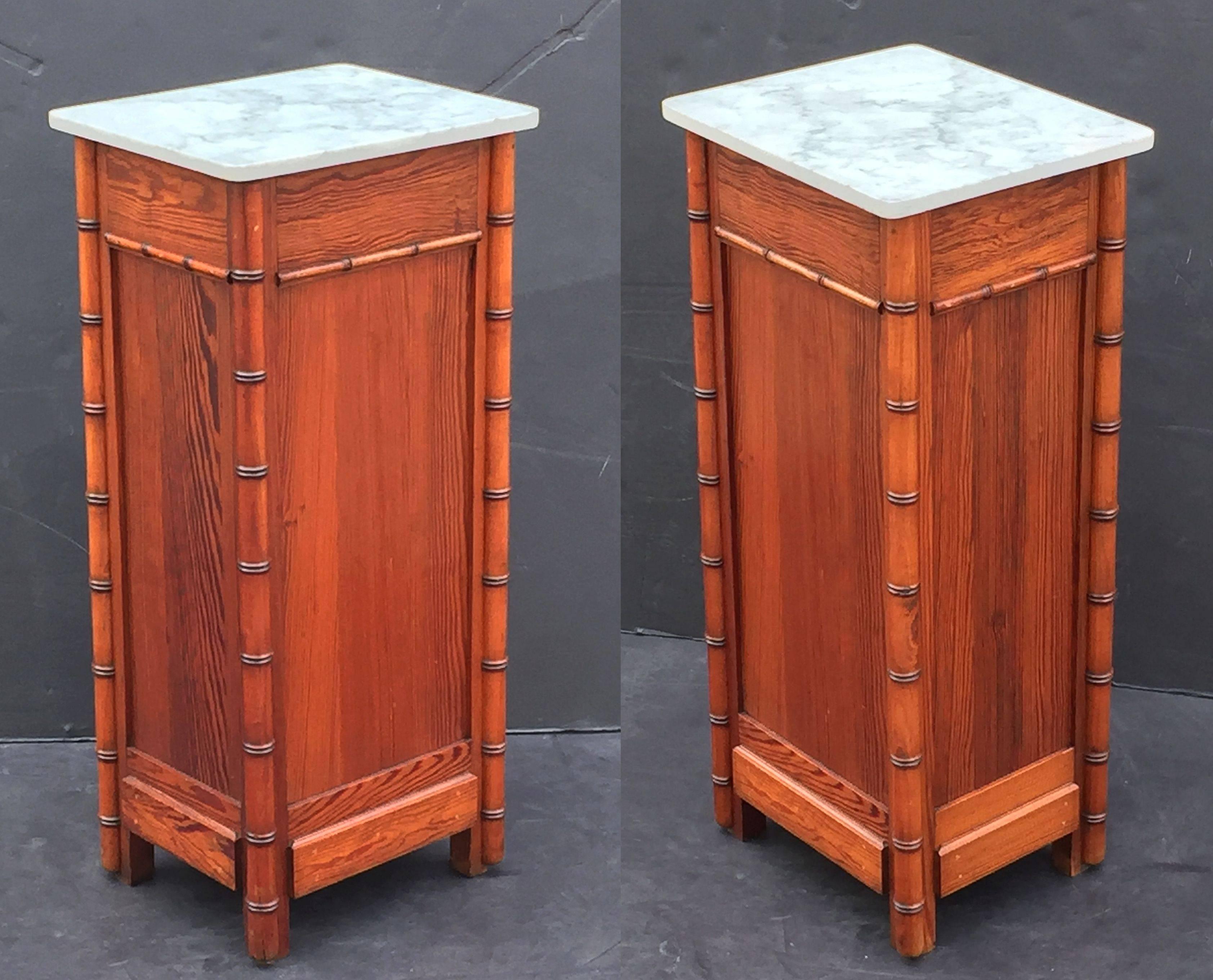 19th Century Faux Bamboo Nightstand