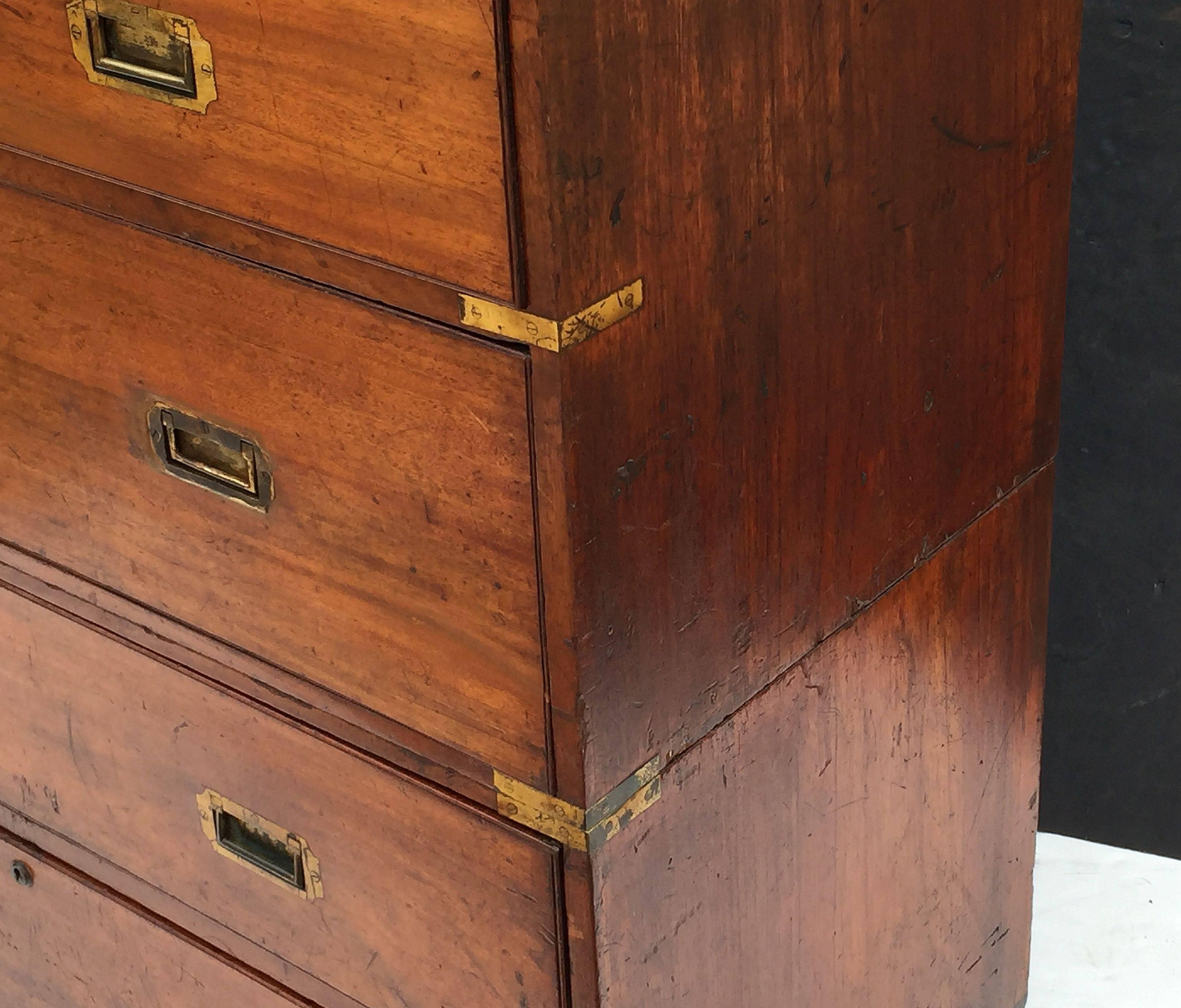 British Military Officer's Campaign Chest of Brass-Bound Teak 3