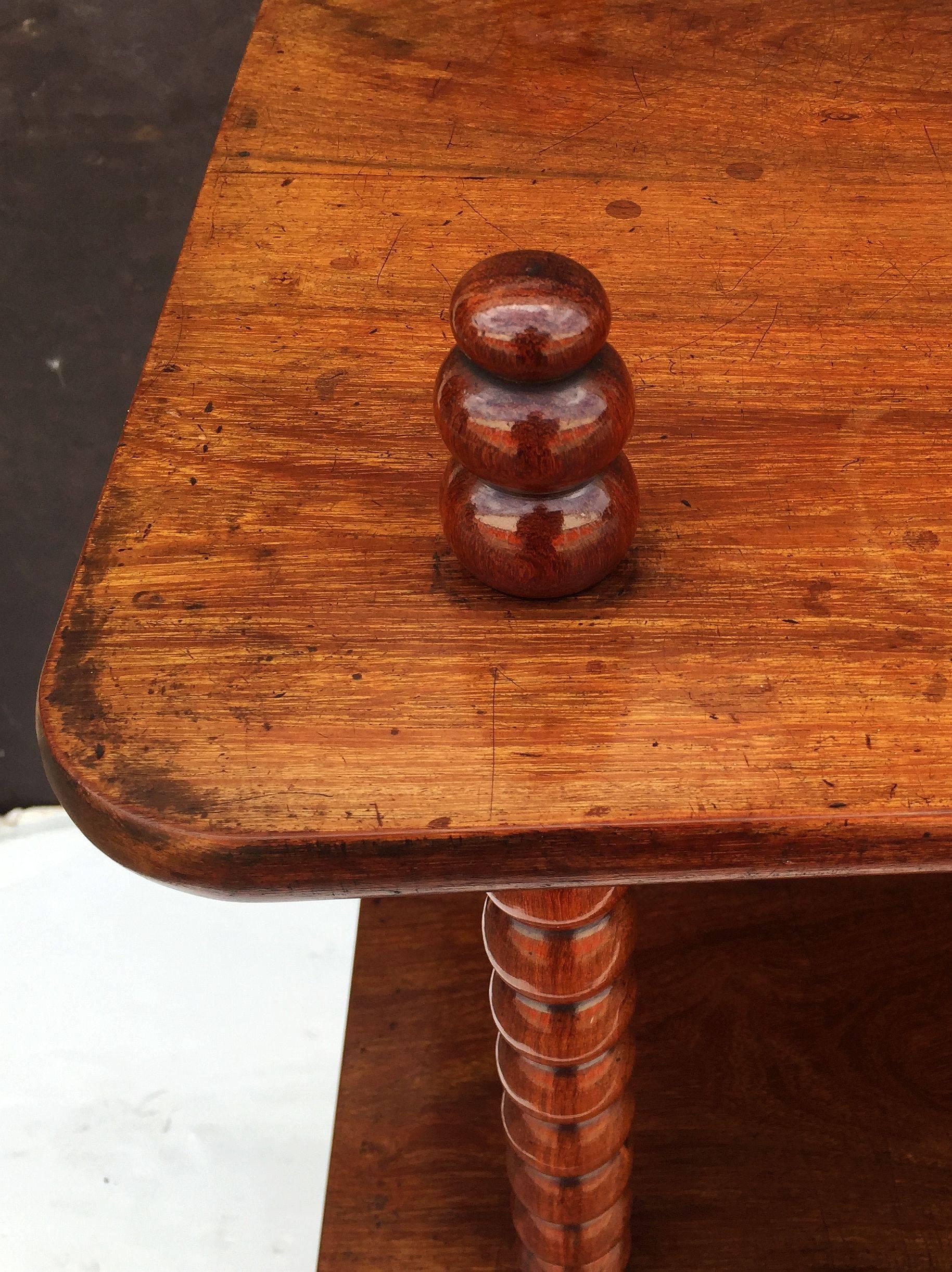 English Console Shelves of Mahogany with Bobbin Turned Supports In Good Condition For Sale In Austin, TX