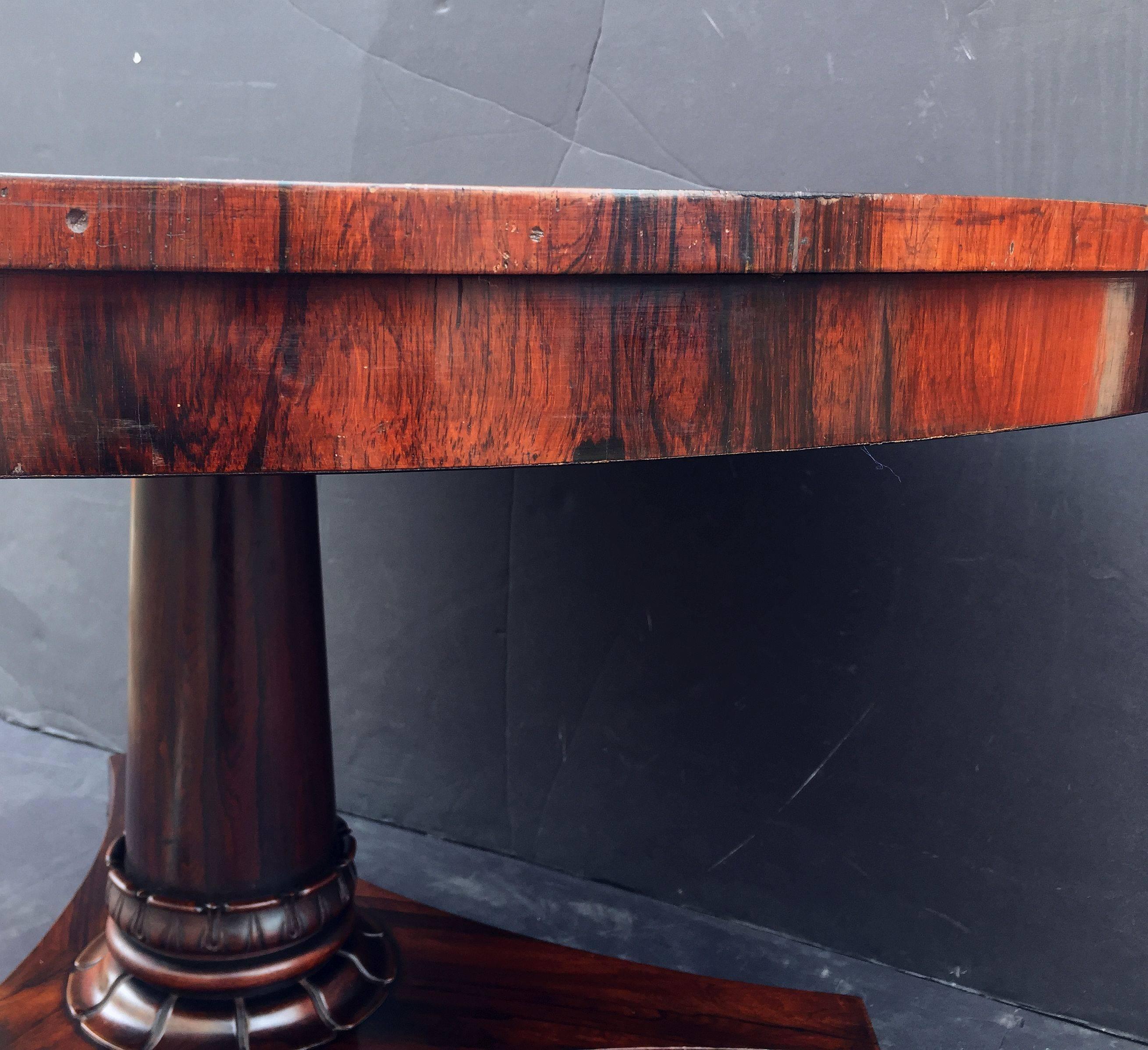 English William IV Centre Table of Rosewood, circa 1830s 3
