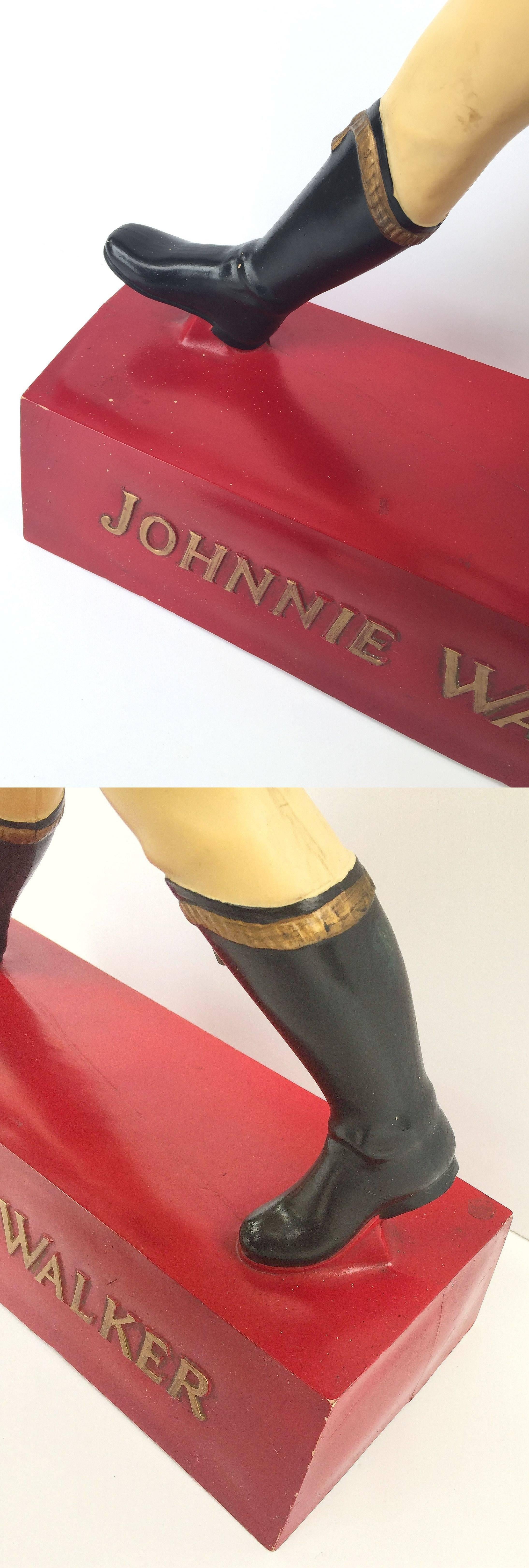 Large Vintage Johnnie Walker Scotch Whisky Figure Advertising Prop 1