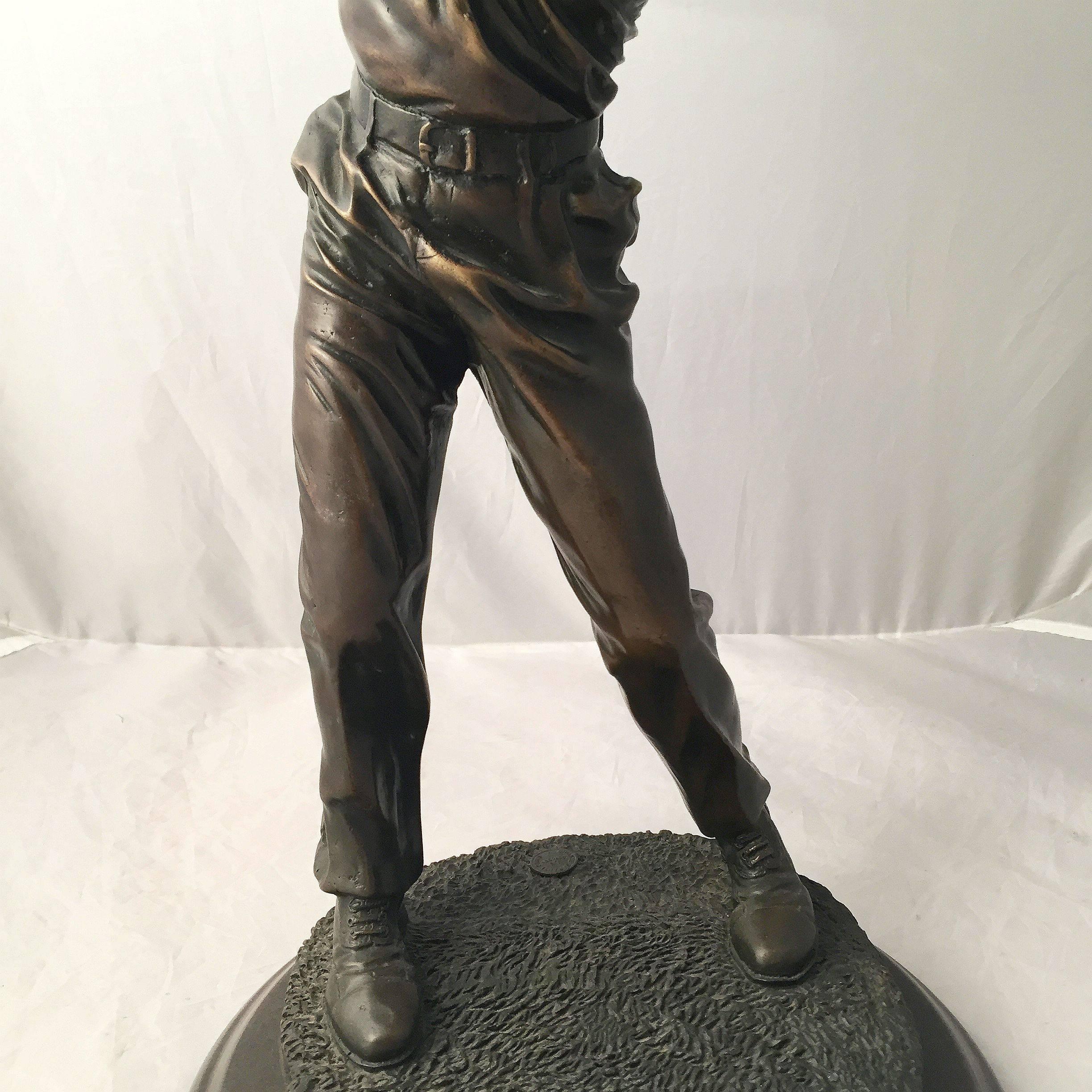 French Figural Bronze of a Golfer on a Marble Base 4
