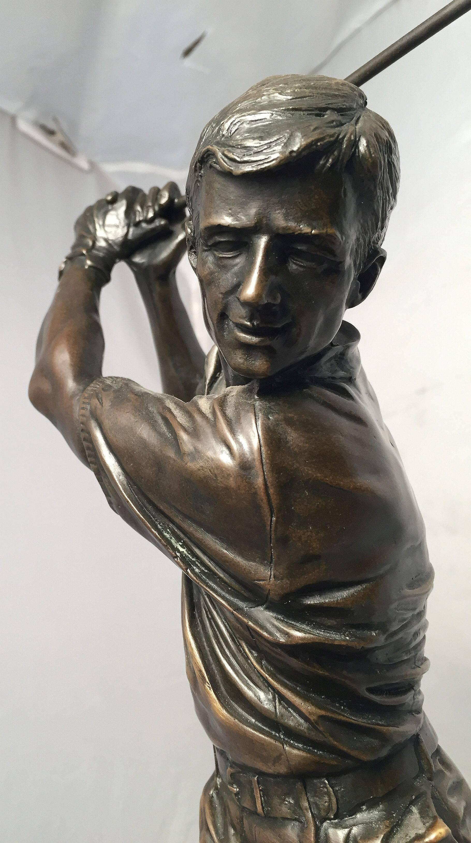 French Figural Bronze of a Golfer on a Marble Base 3