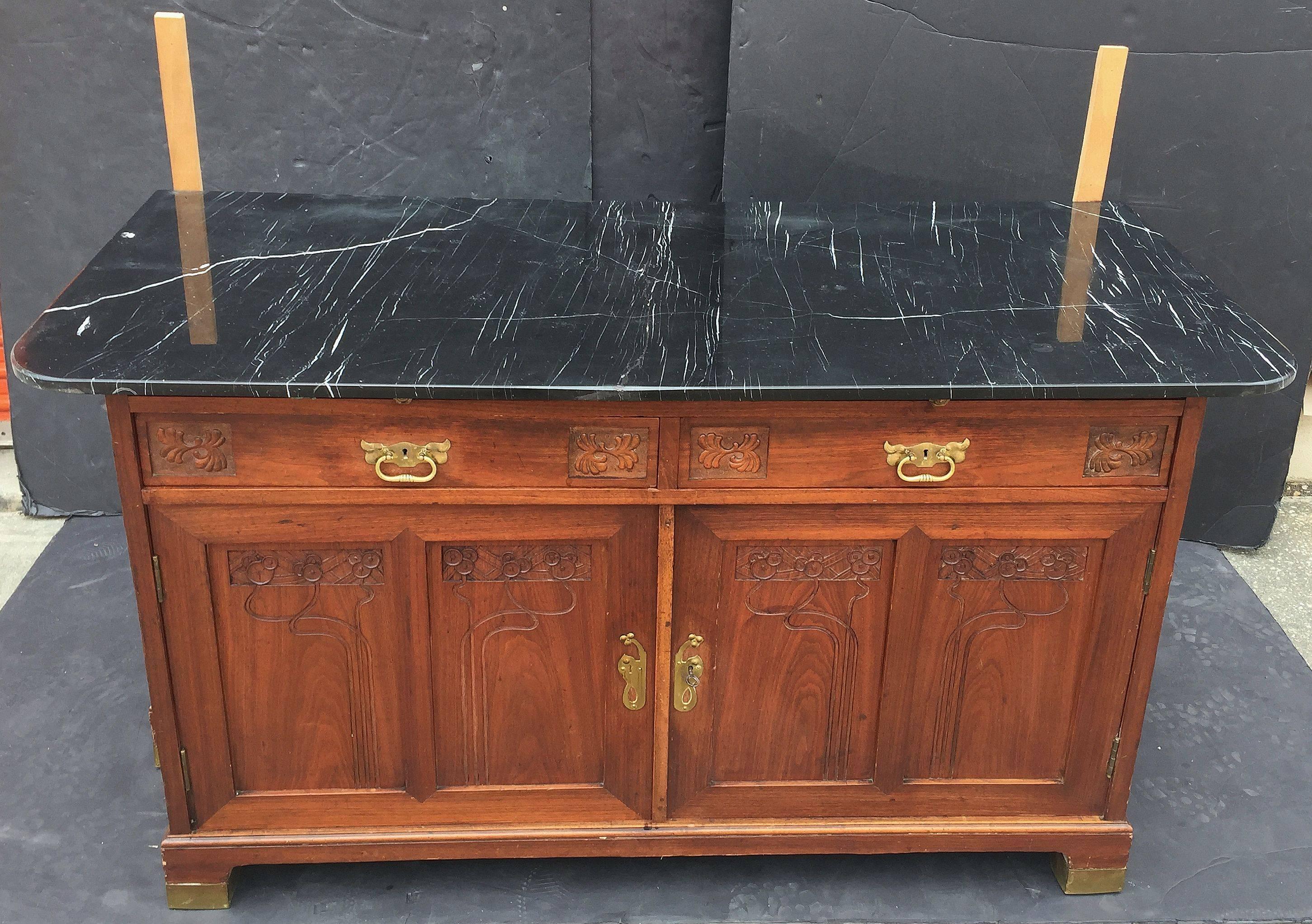 20th Century French Art Nouveau Bar Cabinet or Cupboard