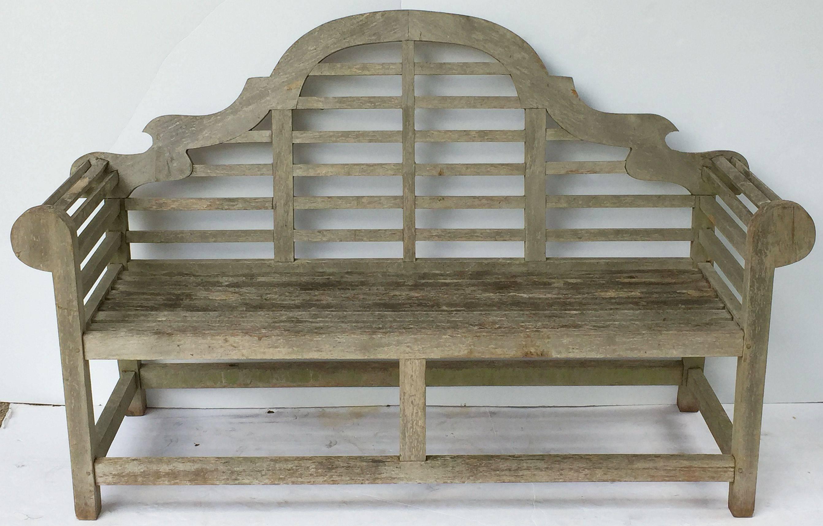 Pair of Lutyens Style Garden Bench Seats of Teak 1