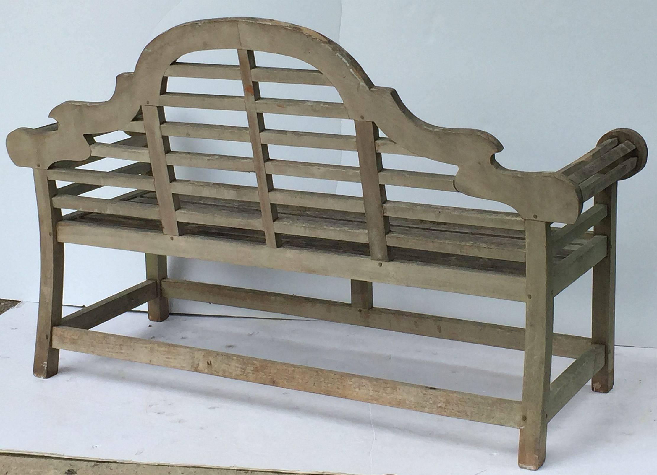 Pair of Lutyens Style Garden Bench Seats of Teak 2