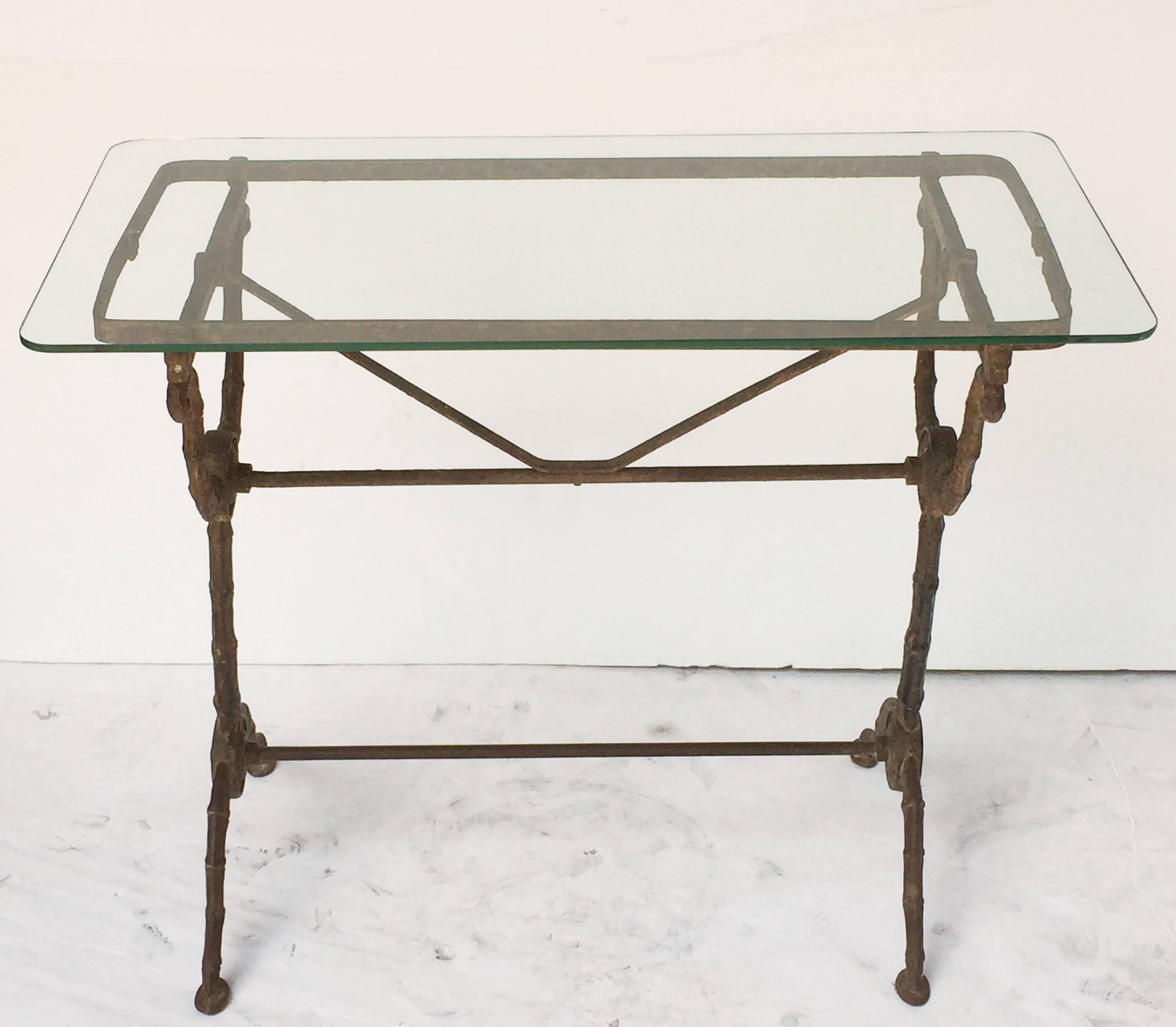 glass top bistro table
