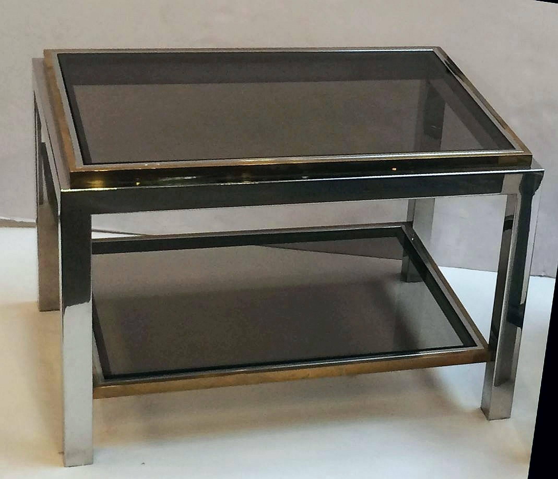 British Willy Rizzo Pair of Low Tables