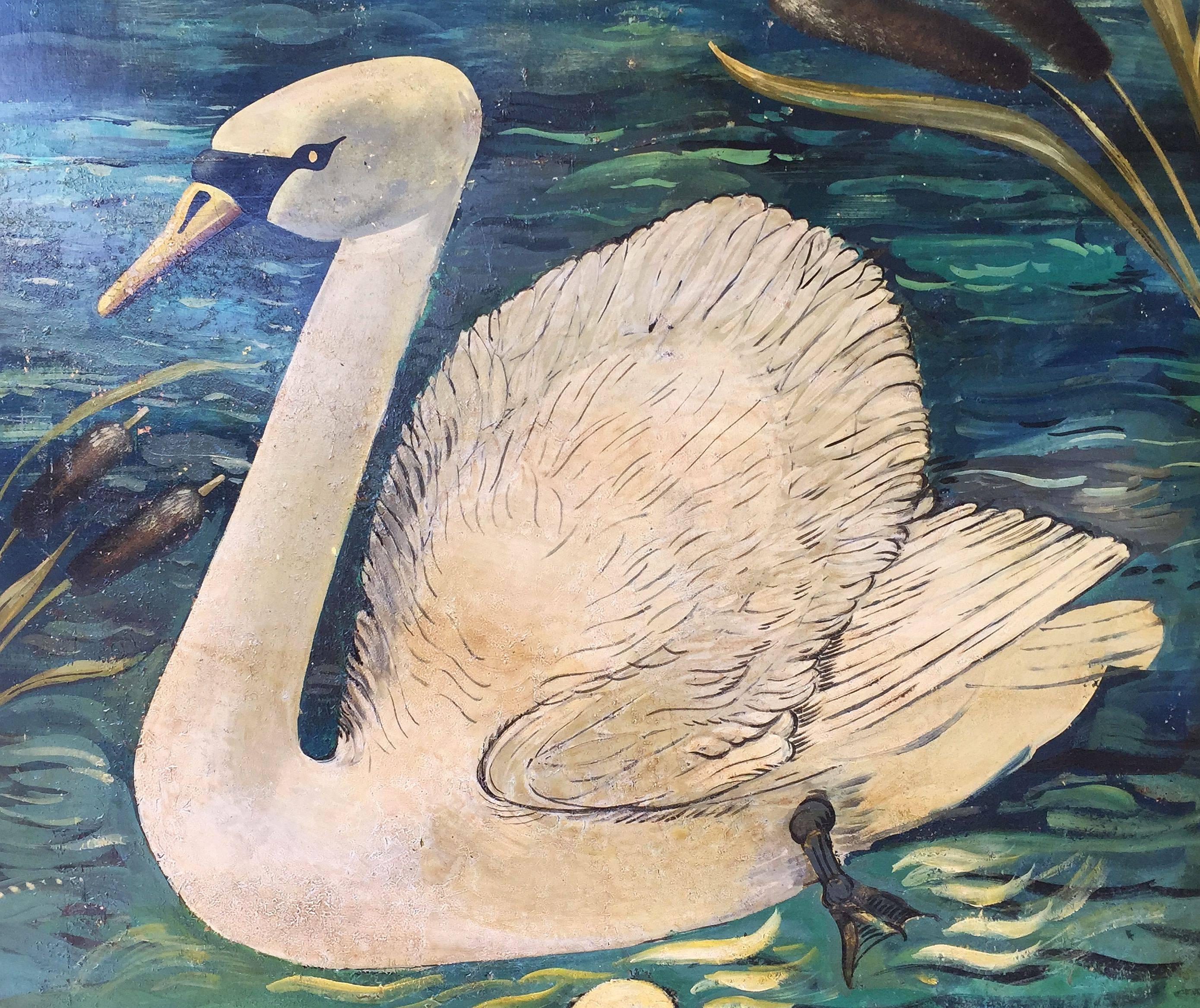 Wood English Pub Sign, Swan Inn