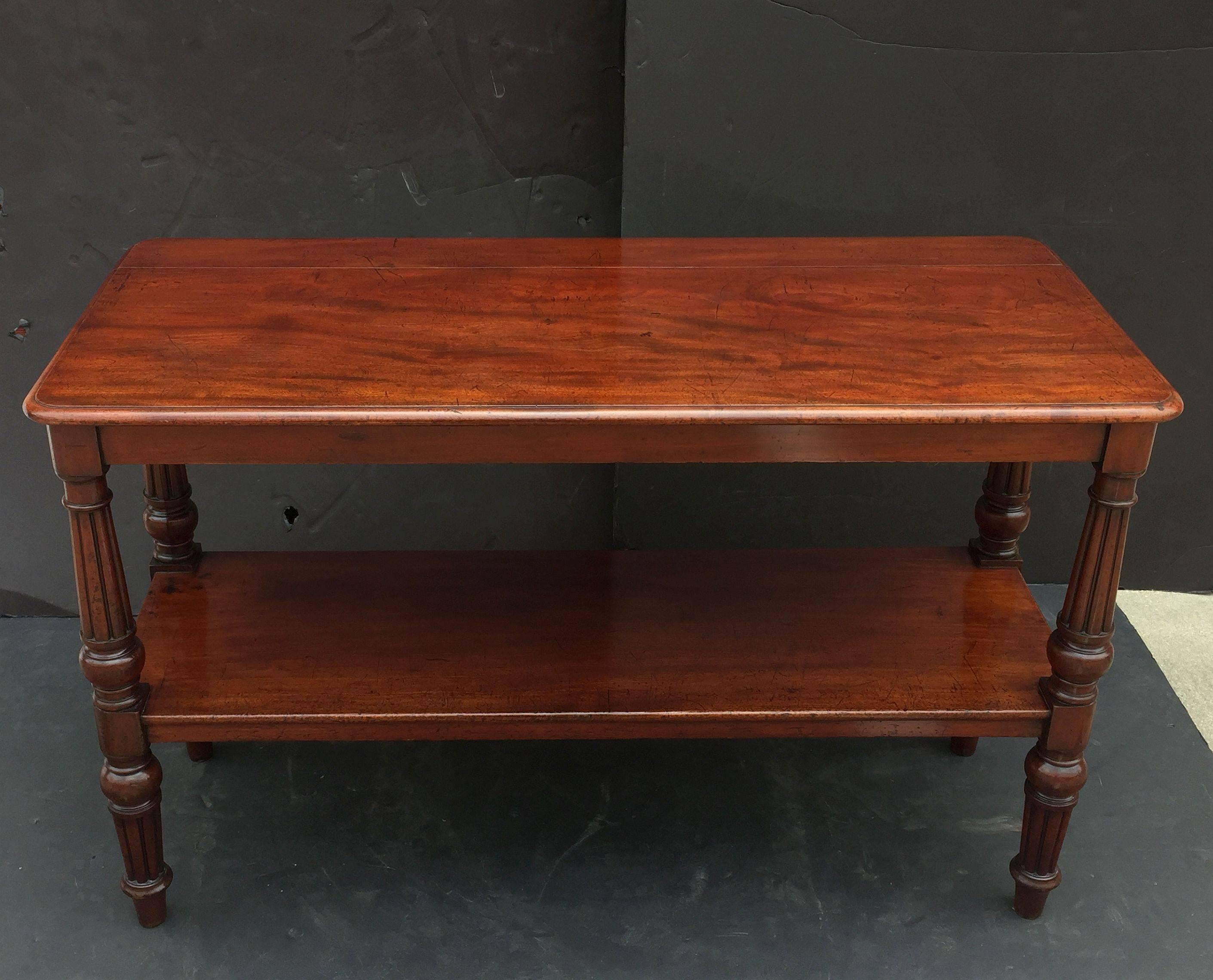 William IV English Console Server of Mahogany with Extended Top