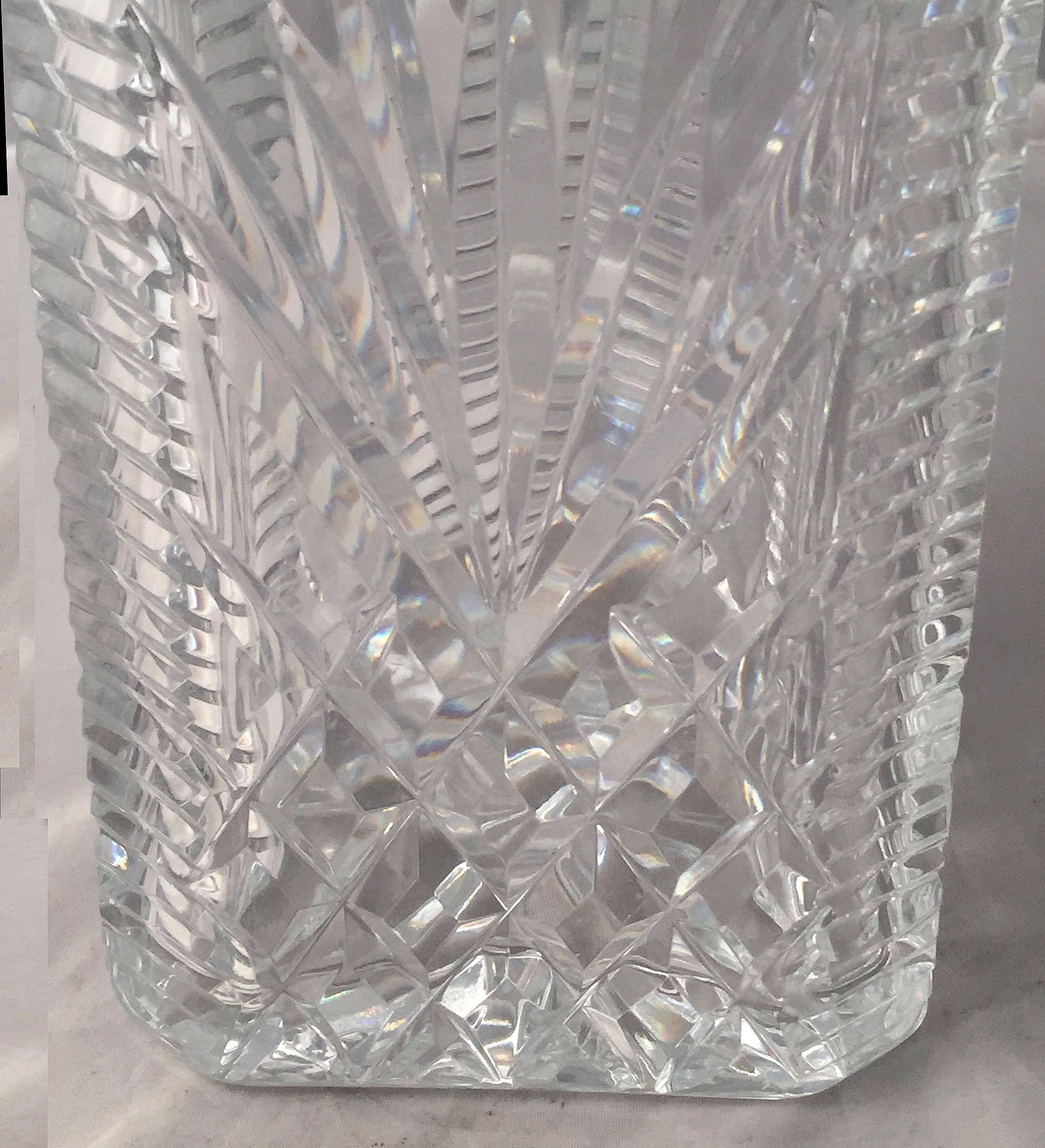 crystal decanter with silver collar