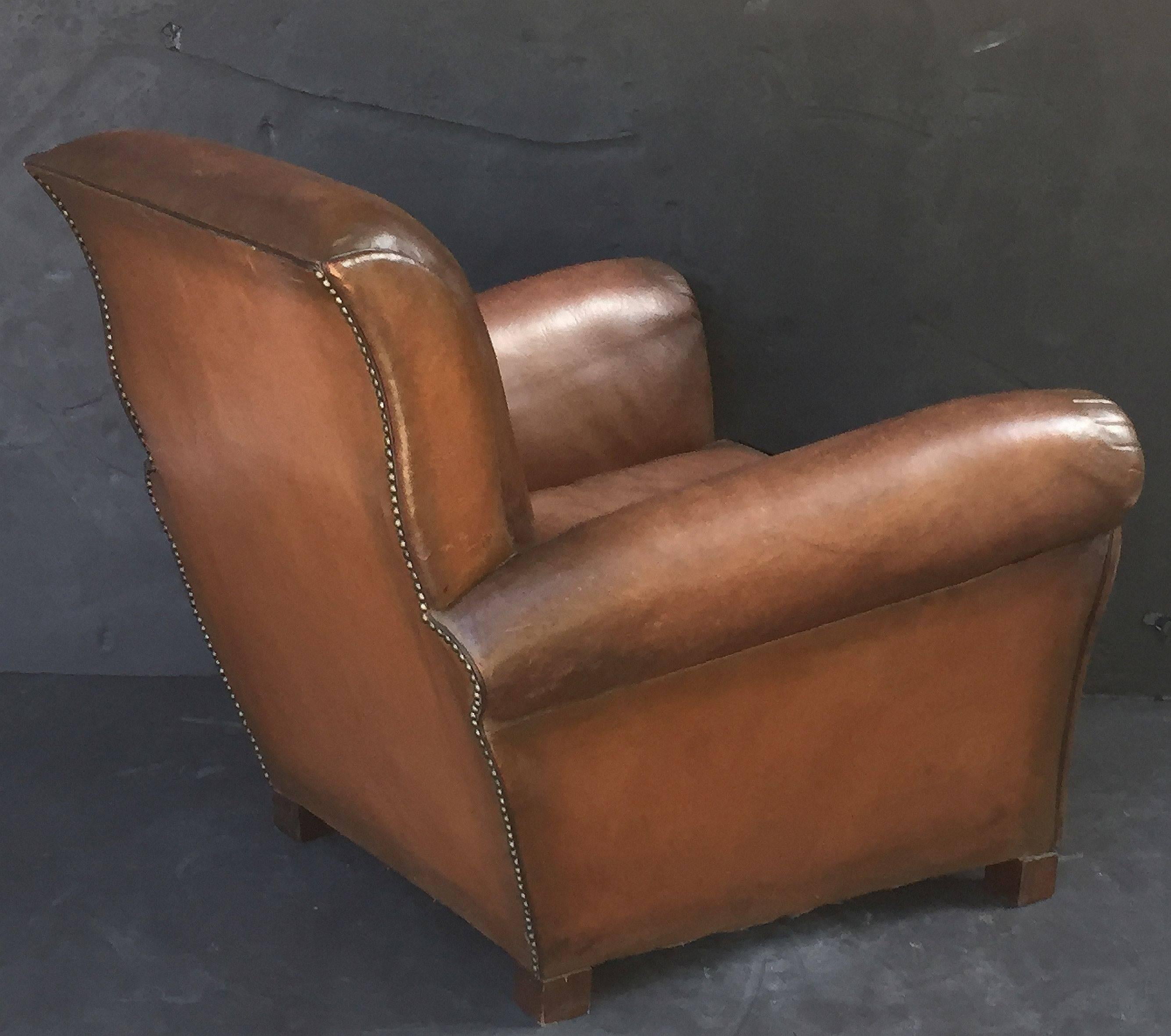 French Leather Club Chairs 'Individually Priced' 1