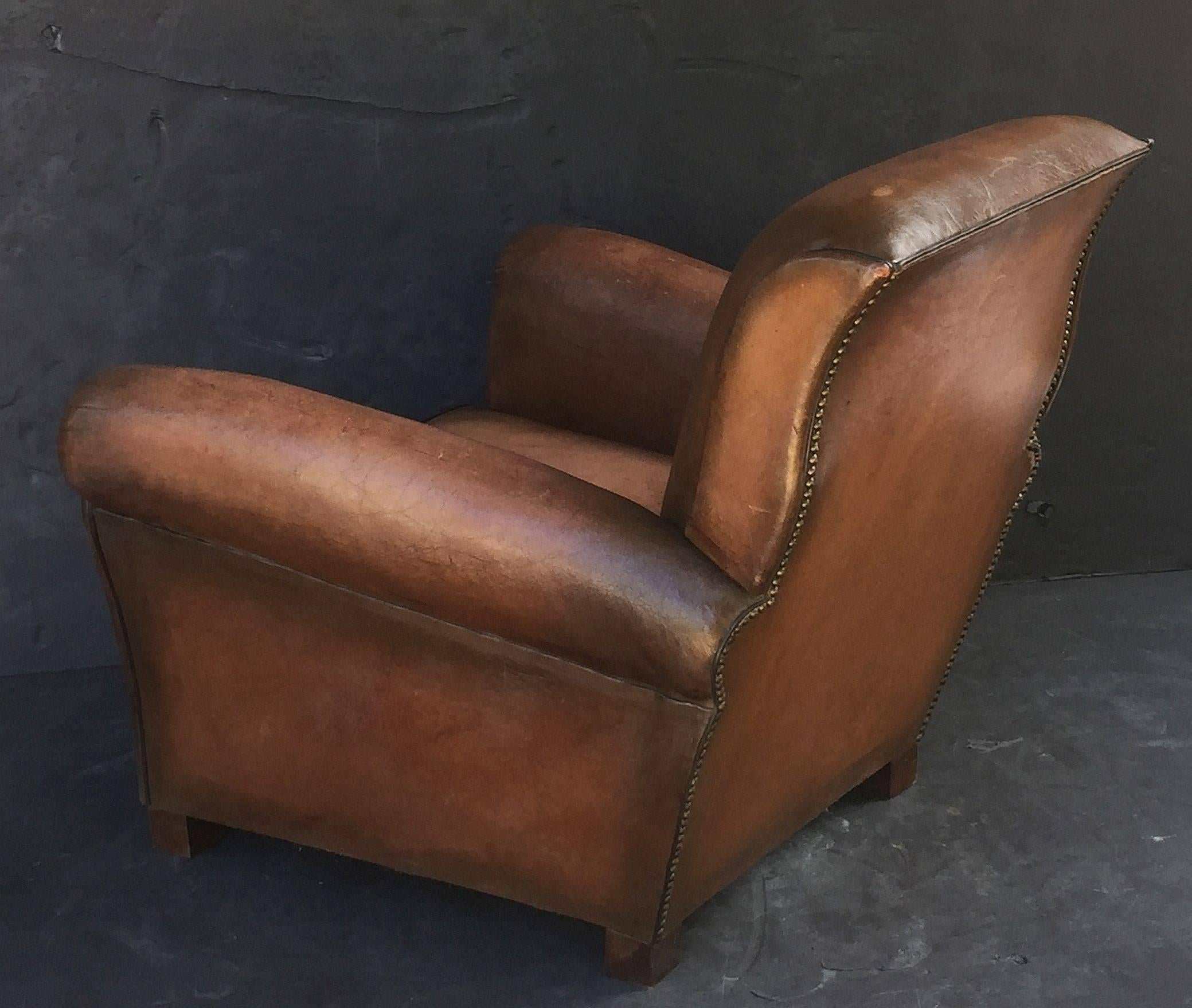 French Leather Club Chairs 'Individually Priced' 3