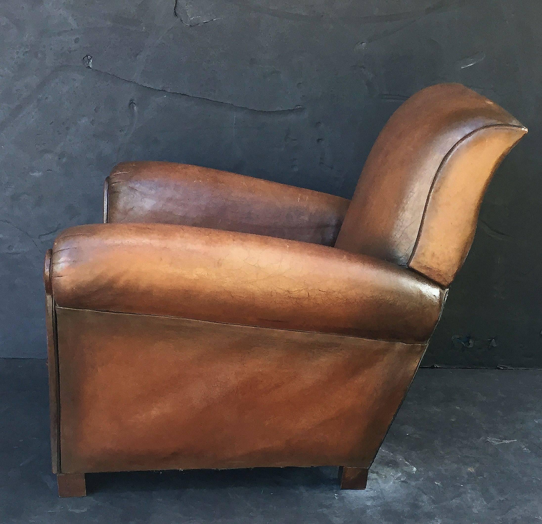 French Leather Club Chairs 'Individually Priced' 4