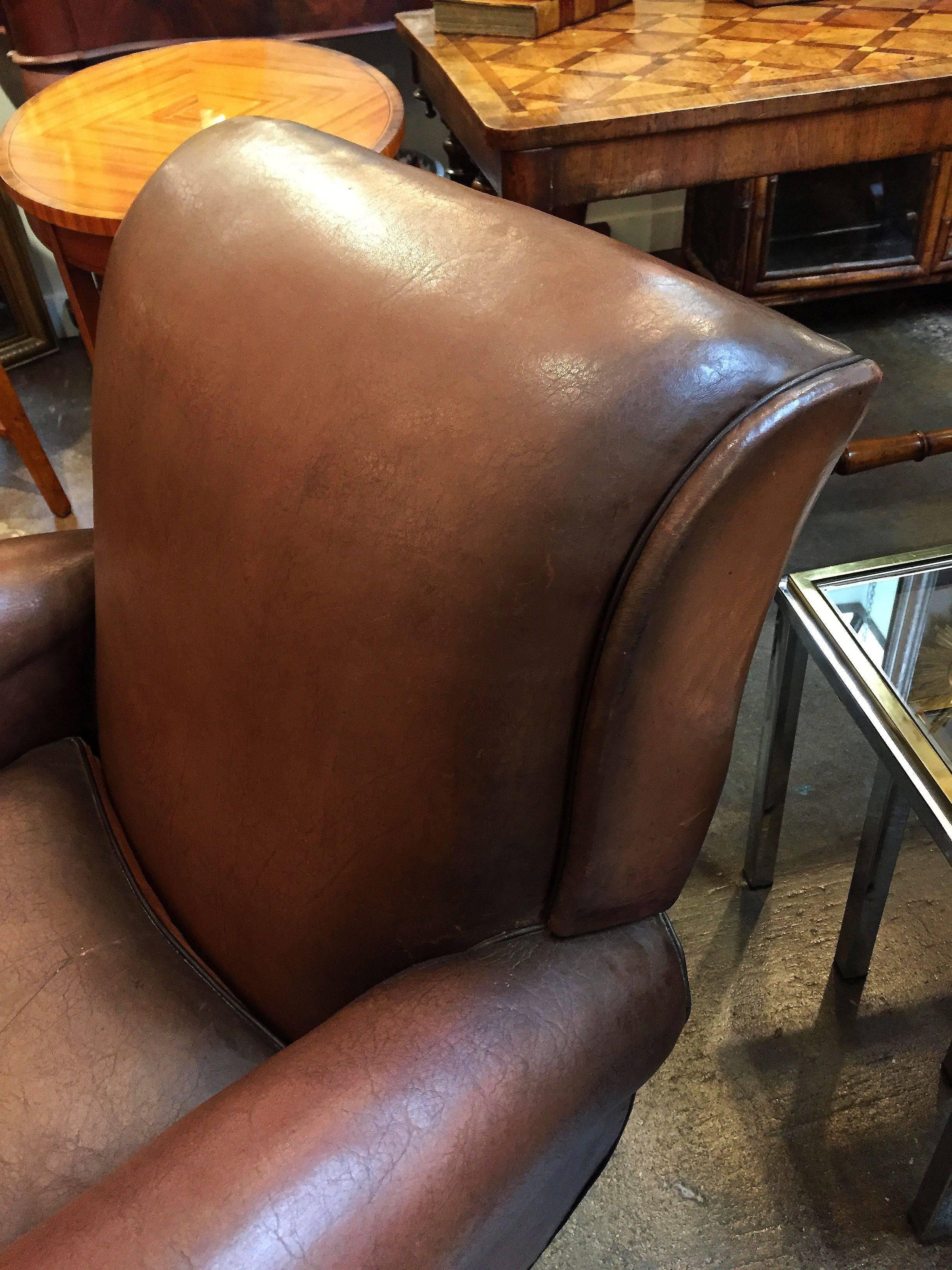 French Leather Club Chairs 'Individually Priced' 5