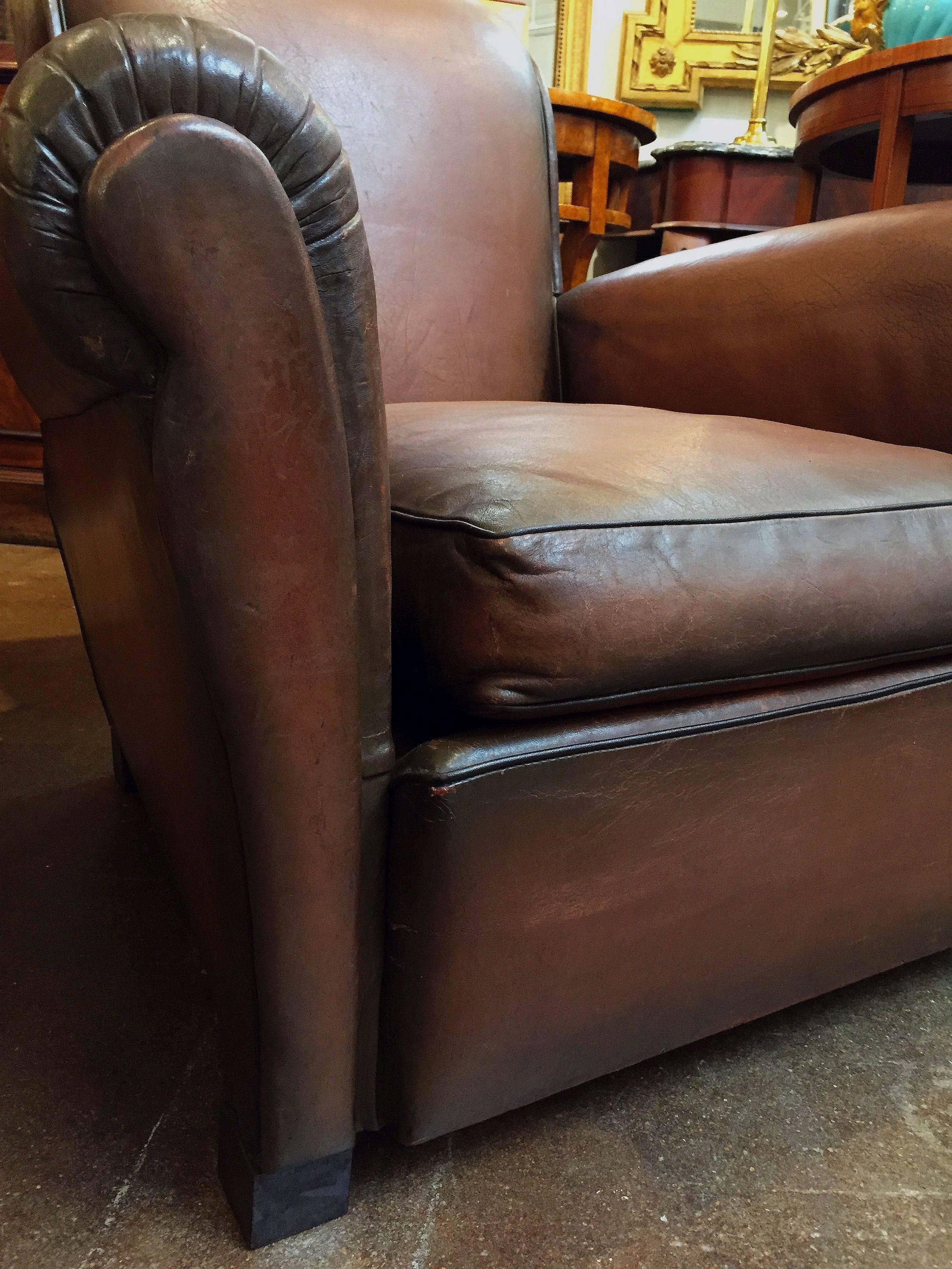 French Leather Club Chairs 'Individually Priced' 6
