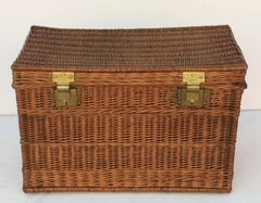 Large French Willow Basket Hamper