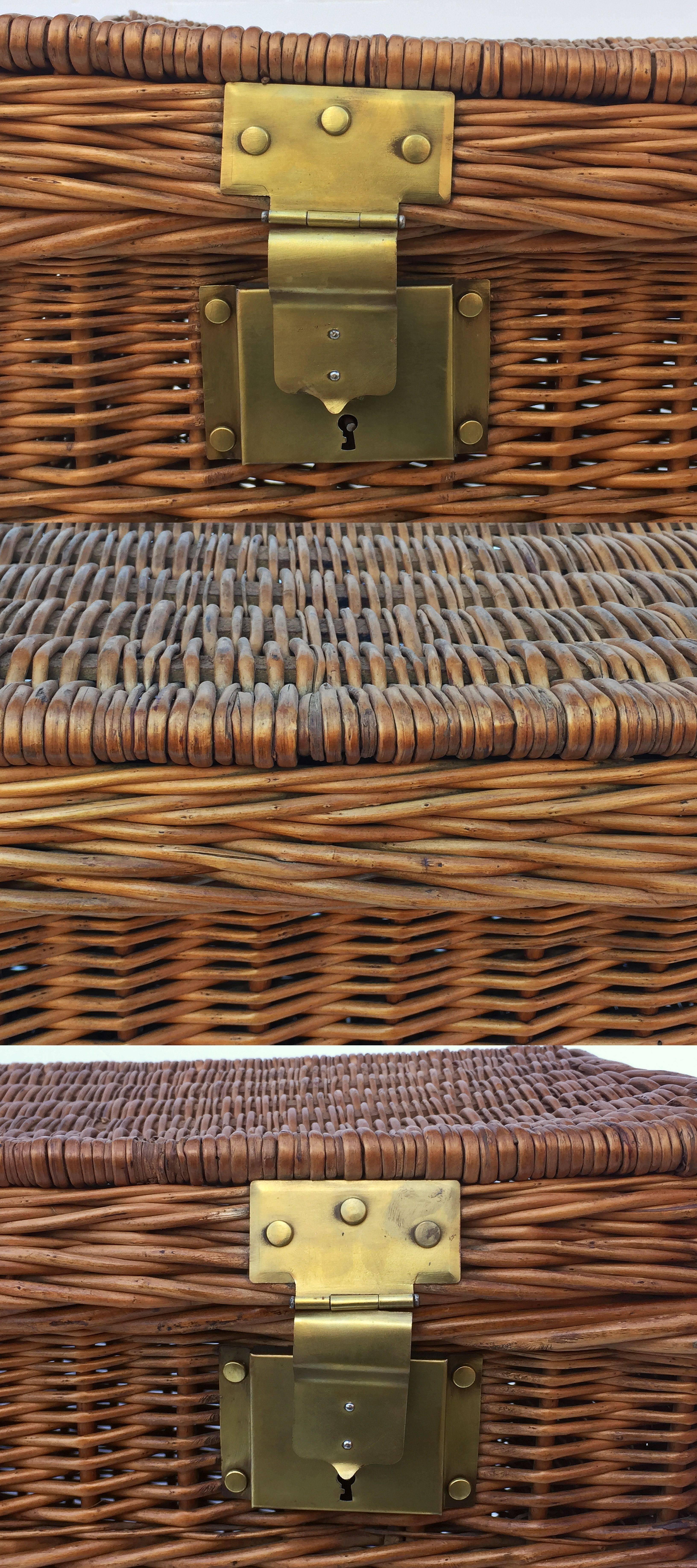 Large French Willow Basket Hamper 5
