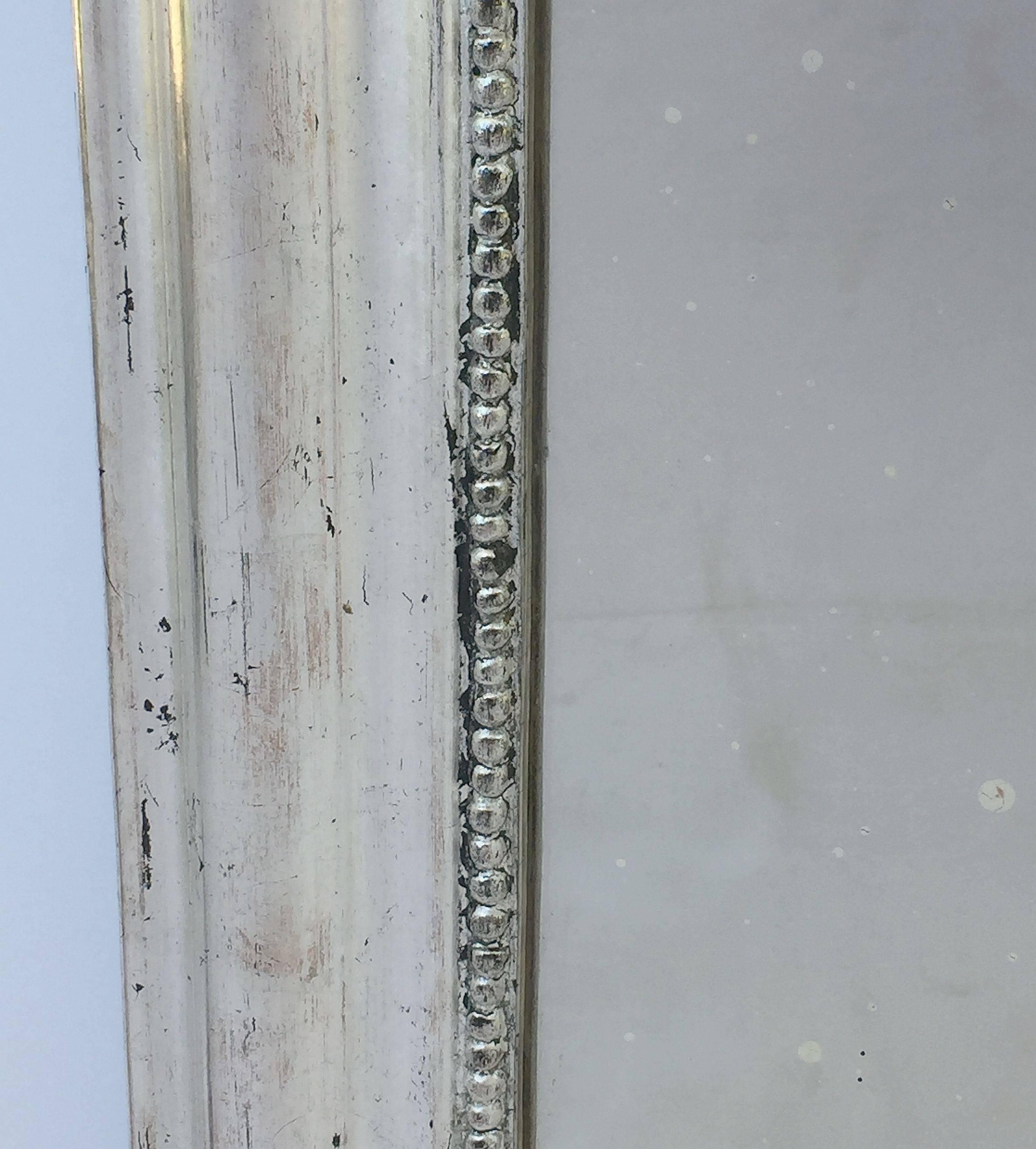 Glass Louis Philippe Silver Gilt Mirror (H 29 3/4 x W 22 1/2)